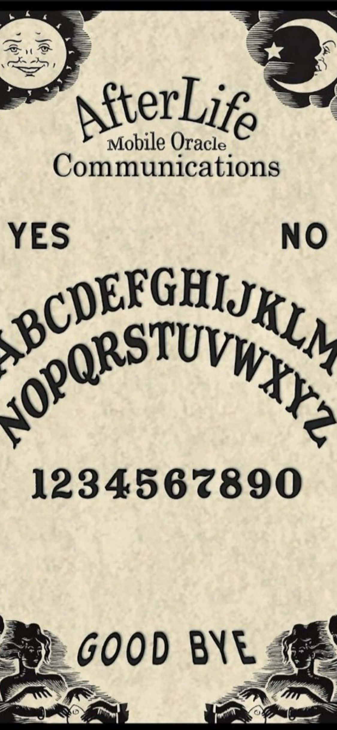 Ένας vintage πίνακας Ouija σε μια μυστικιστική ξύλινη επιφάνεια. Ταπετσαρία