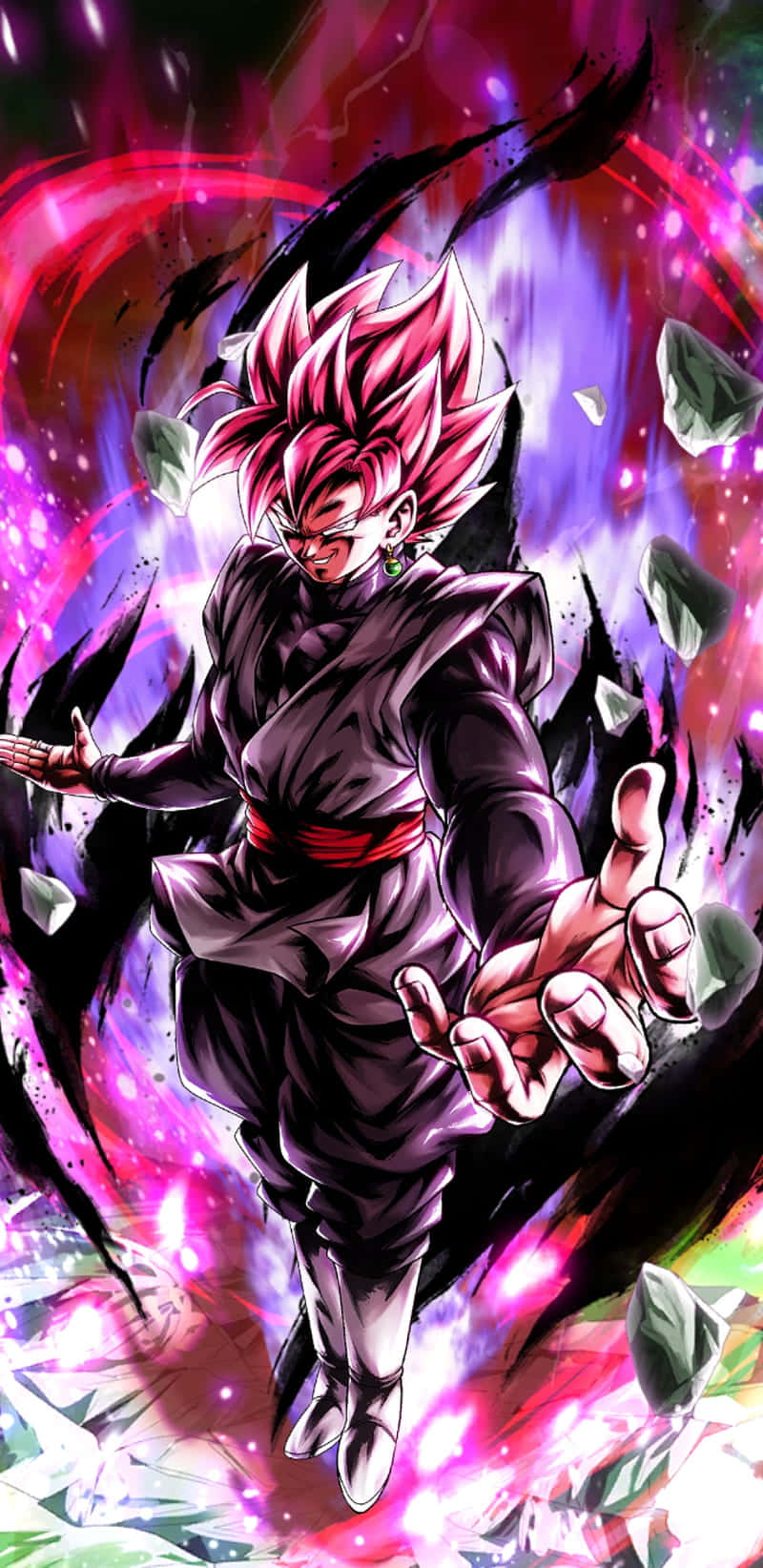 Ένας έντονος, ισχυρός Goku Black εξαπολύει την άγρια ενέργειά του Ταπετσαρία