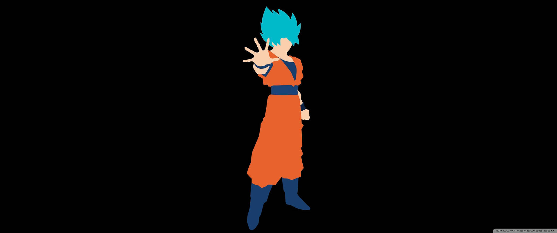 Ταπετσαρία του Blue Goku Vector σε μαύρο φόντο — Goku Ταπετσαρία