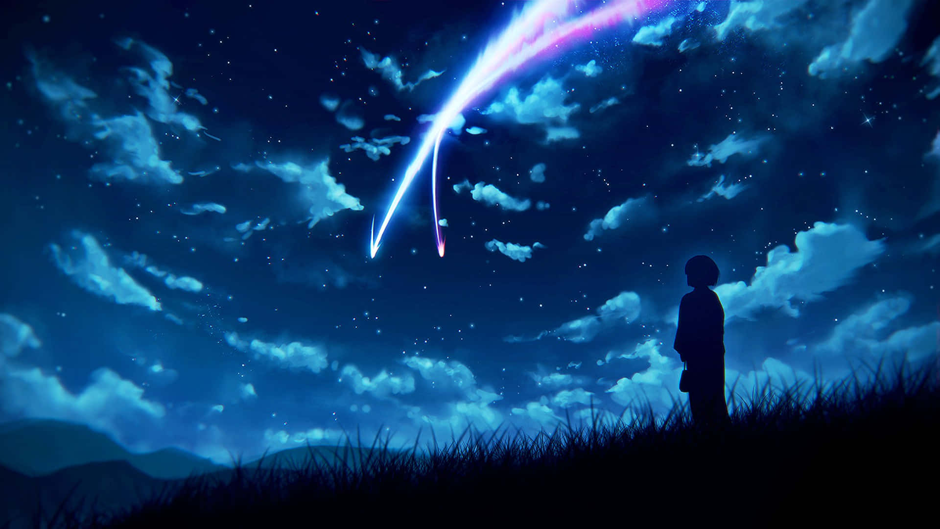 Ουρανός Anime — Anime aesthetic GIF Ταπετσαρία