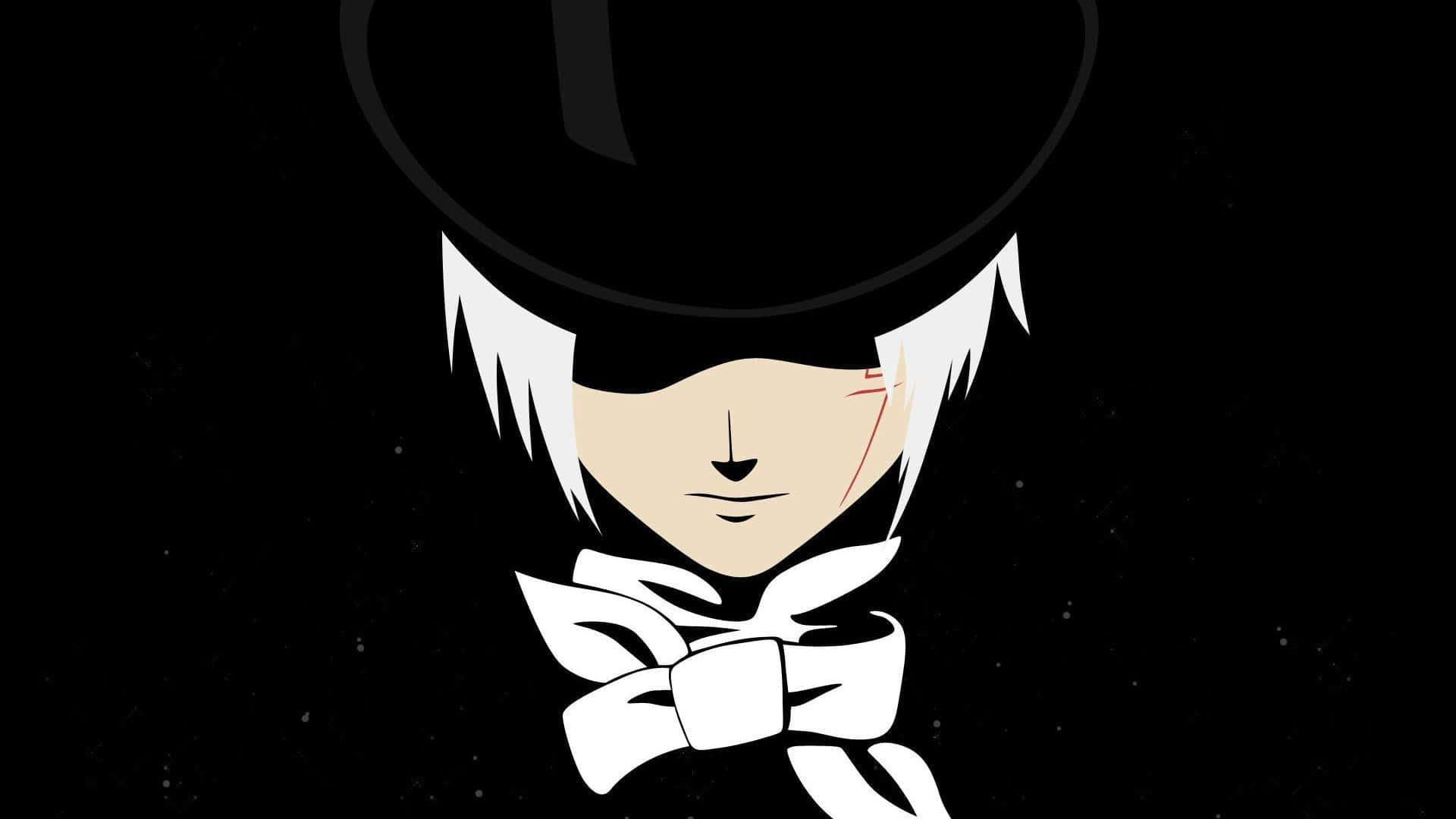 Έντονη ασπρόμαυρη σκηνή anime Ταπετσαρία
