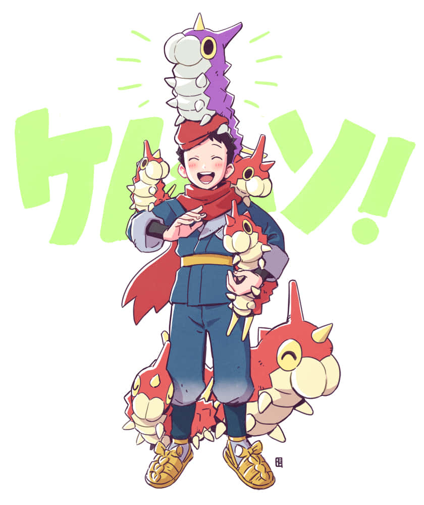 Έξι Wurmple και ο Εκπαιδευτής Rei Ταπετσαρία