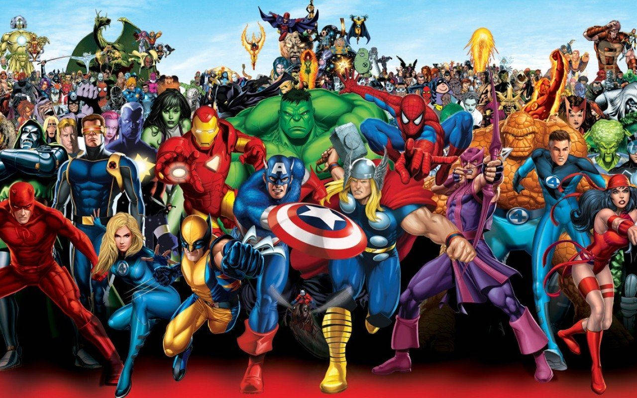 Marvel υπερήρωες Hulk, Thor, Captain America, Iron Man και άλλοι. — Marvel Ταπετσαρία
