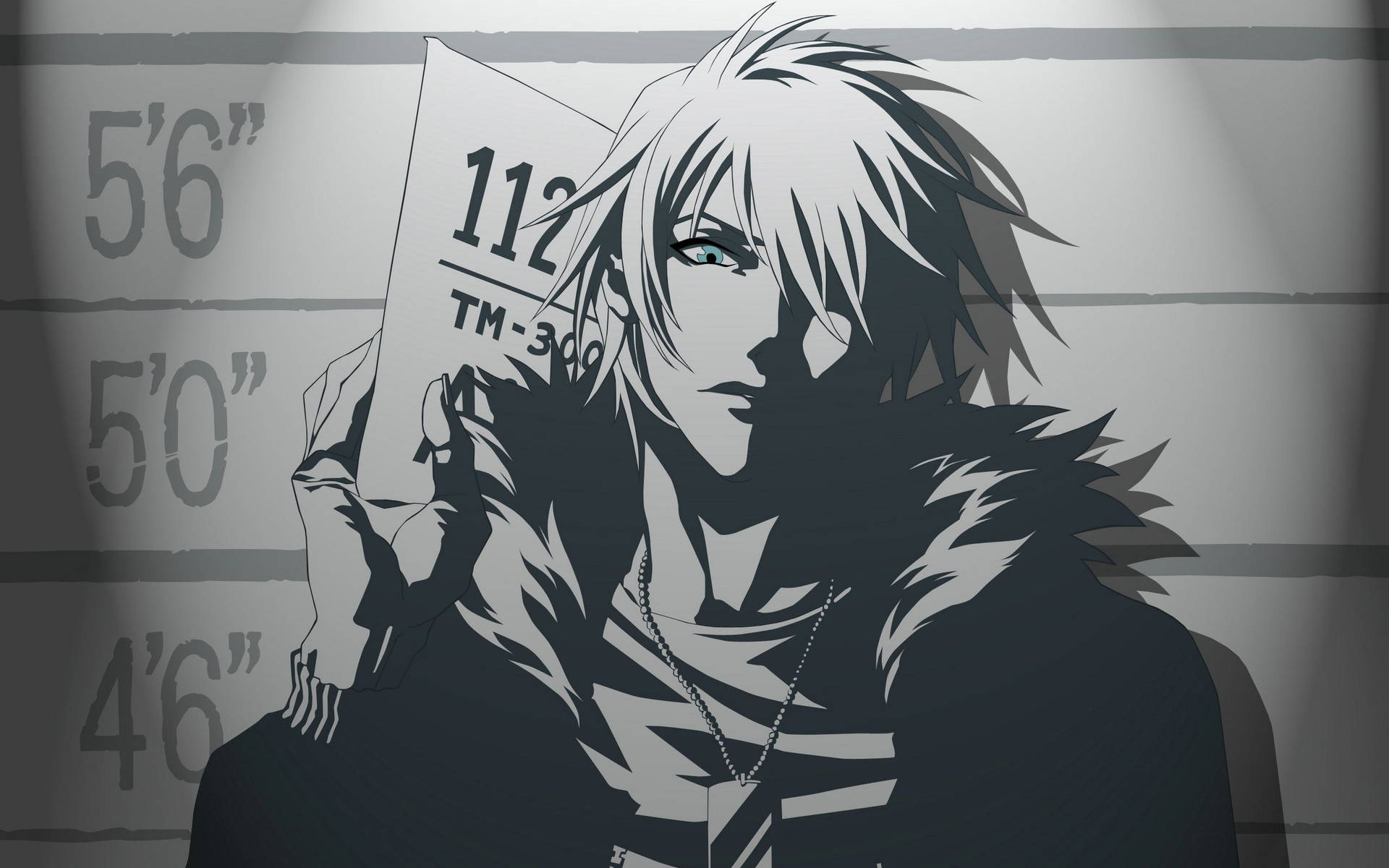 Ταπετσαρία ασπρόμαυρου πορτρέτου αγοριού anime — Anime Boy Ταπετσαρία
