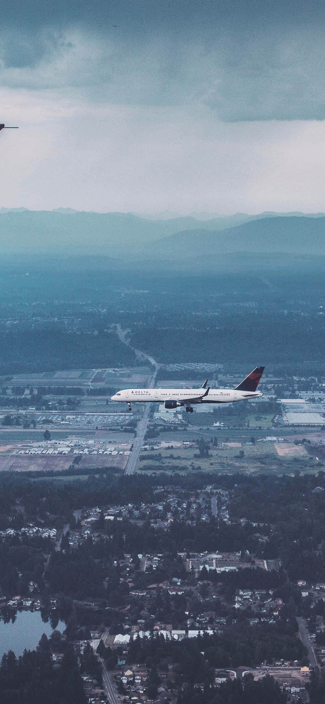 Αεροπλάνο της Delta Airlines σε Φόντο Android Ταπετσαρία