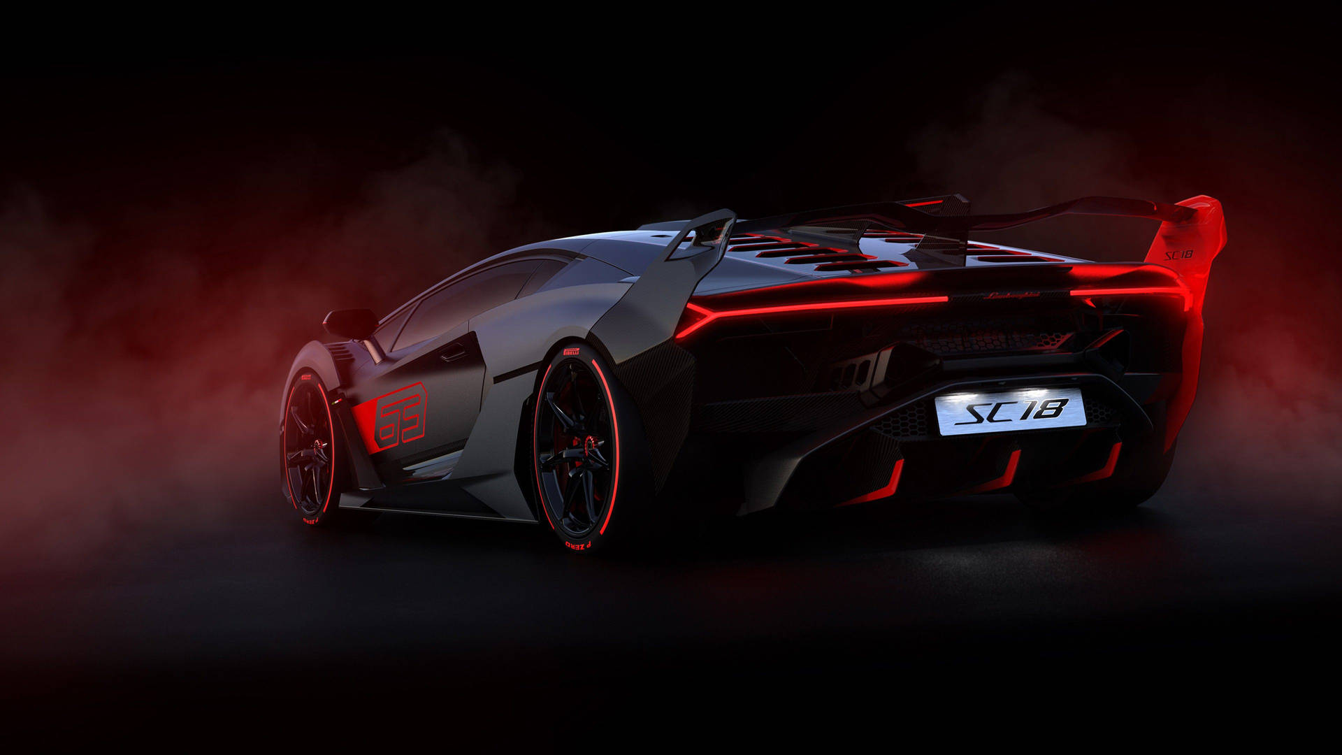 Αισθητική 4K Αυτοκίνητο Κόκκινο Lamborghini Aventador — Cool cars GIF Ταπετσαρία