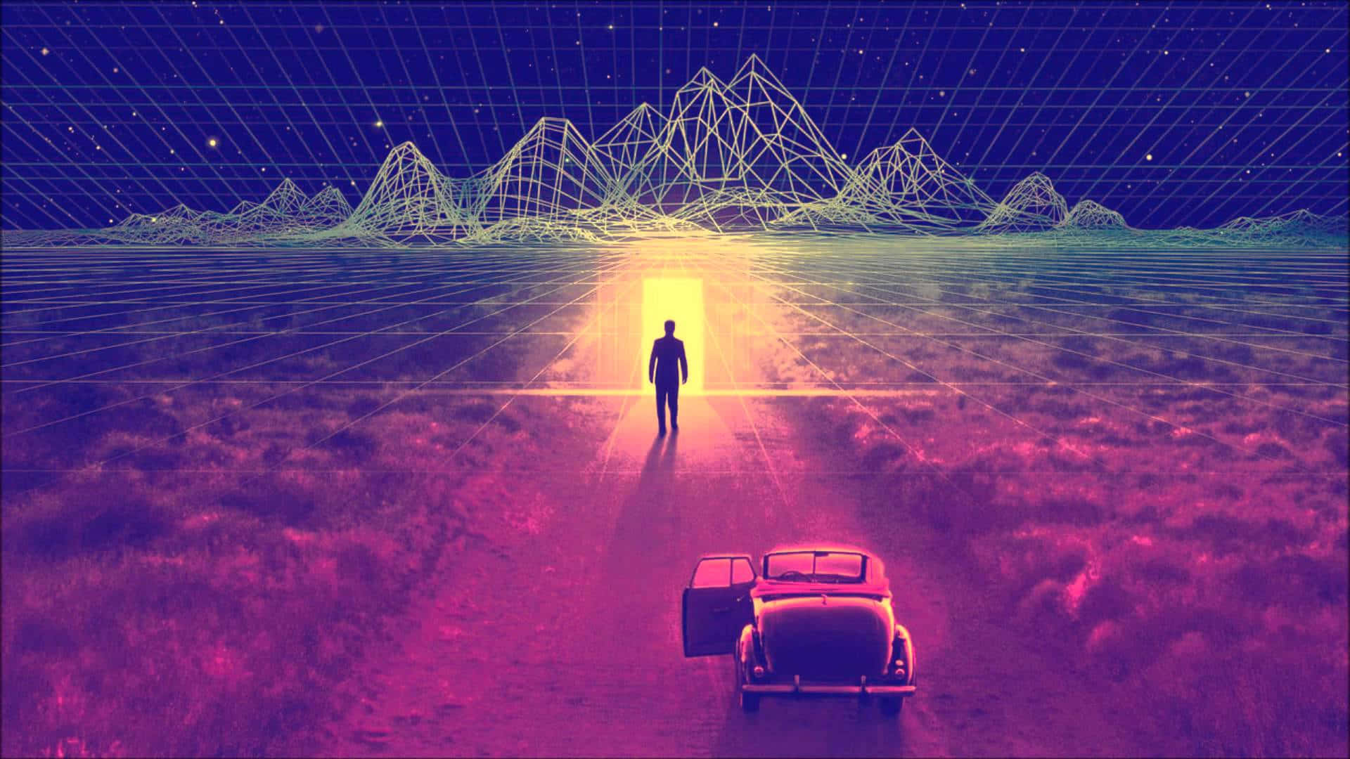 Αισθητική 80s Pinkish The Thirteenth Floor Ψηφιακή Τέχνη Ταπετσαρία