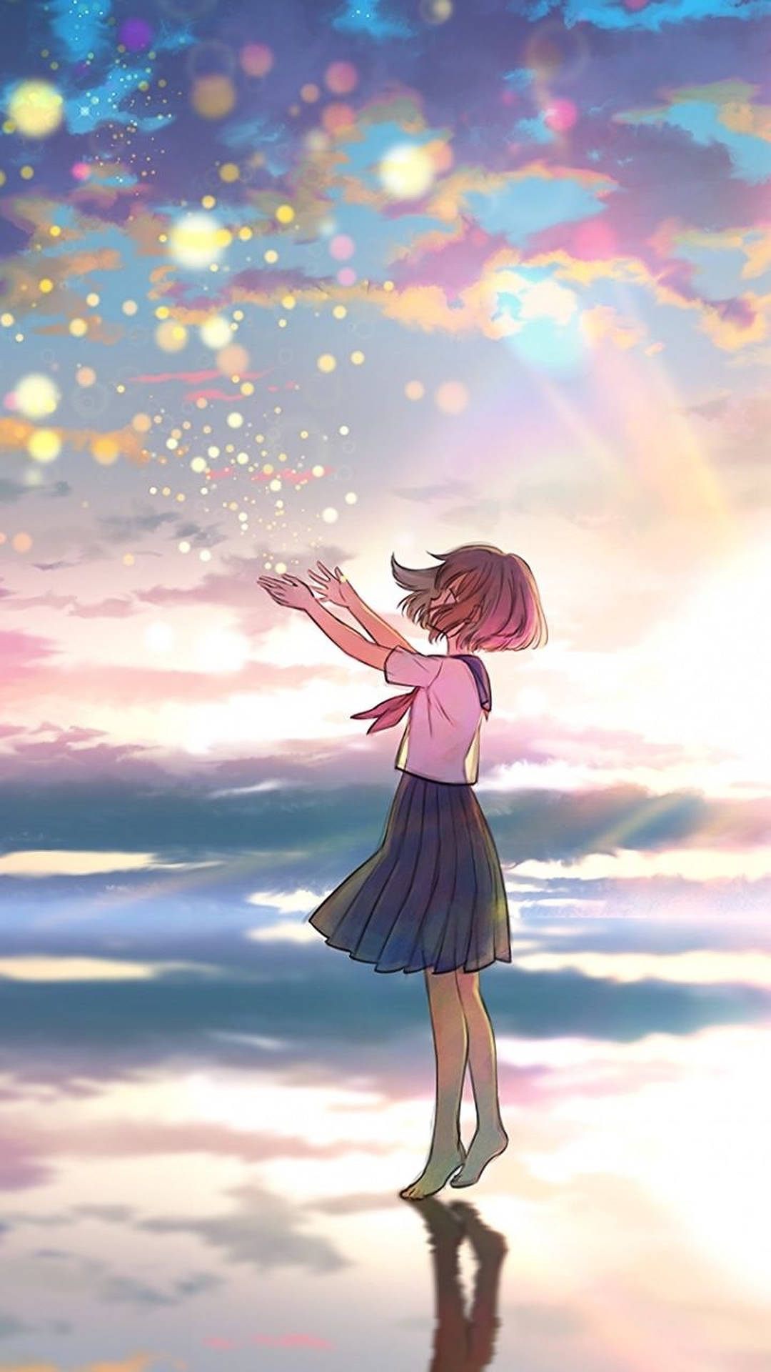 Ταπετσαρία αισθητικής anime μαθήτριας — Αισθητική κοπέλα GIF Ταπετσαρία