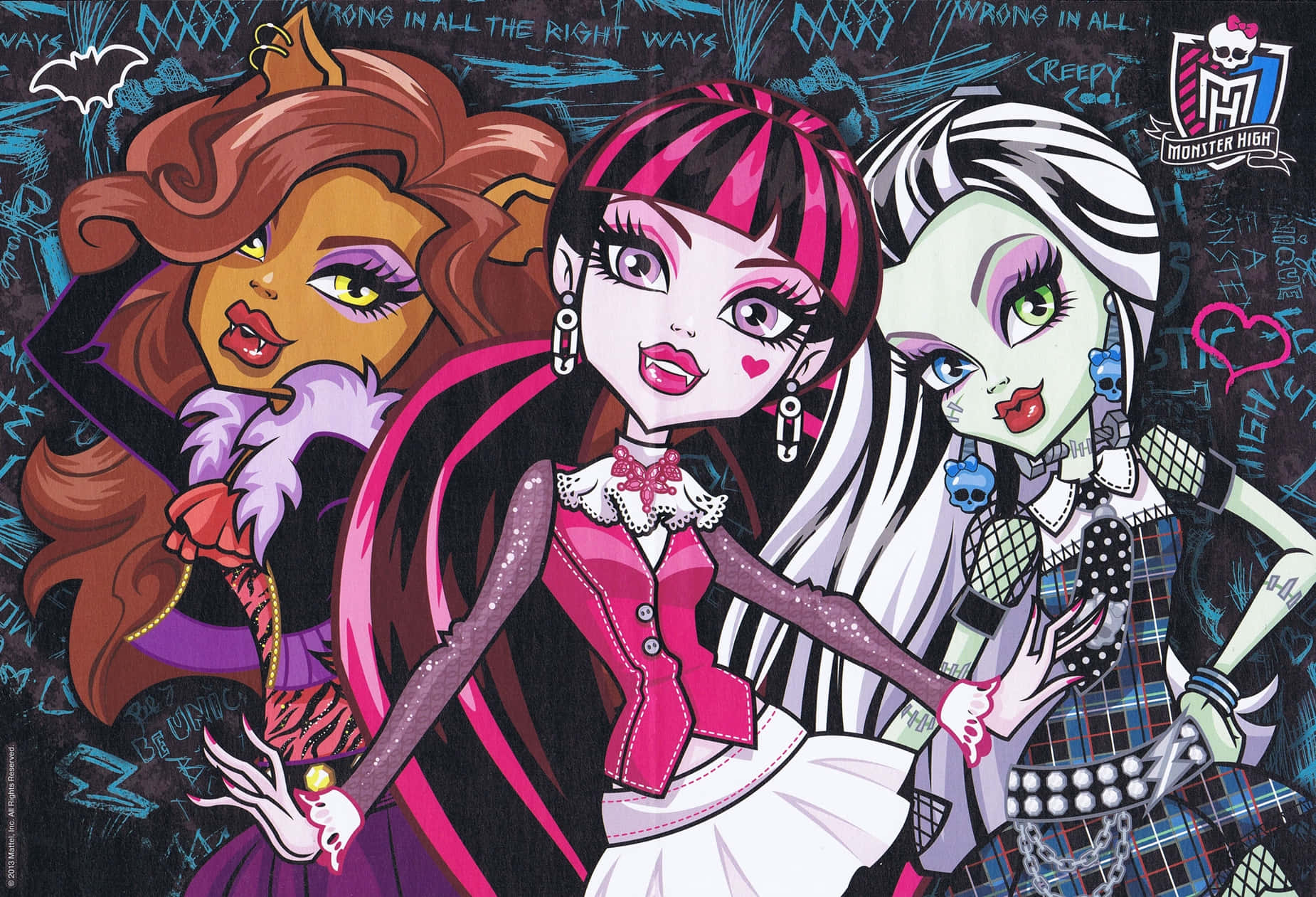 Αισθητική Halloween Κορίτσια Monster High Ταπετσαρία