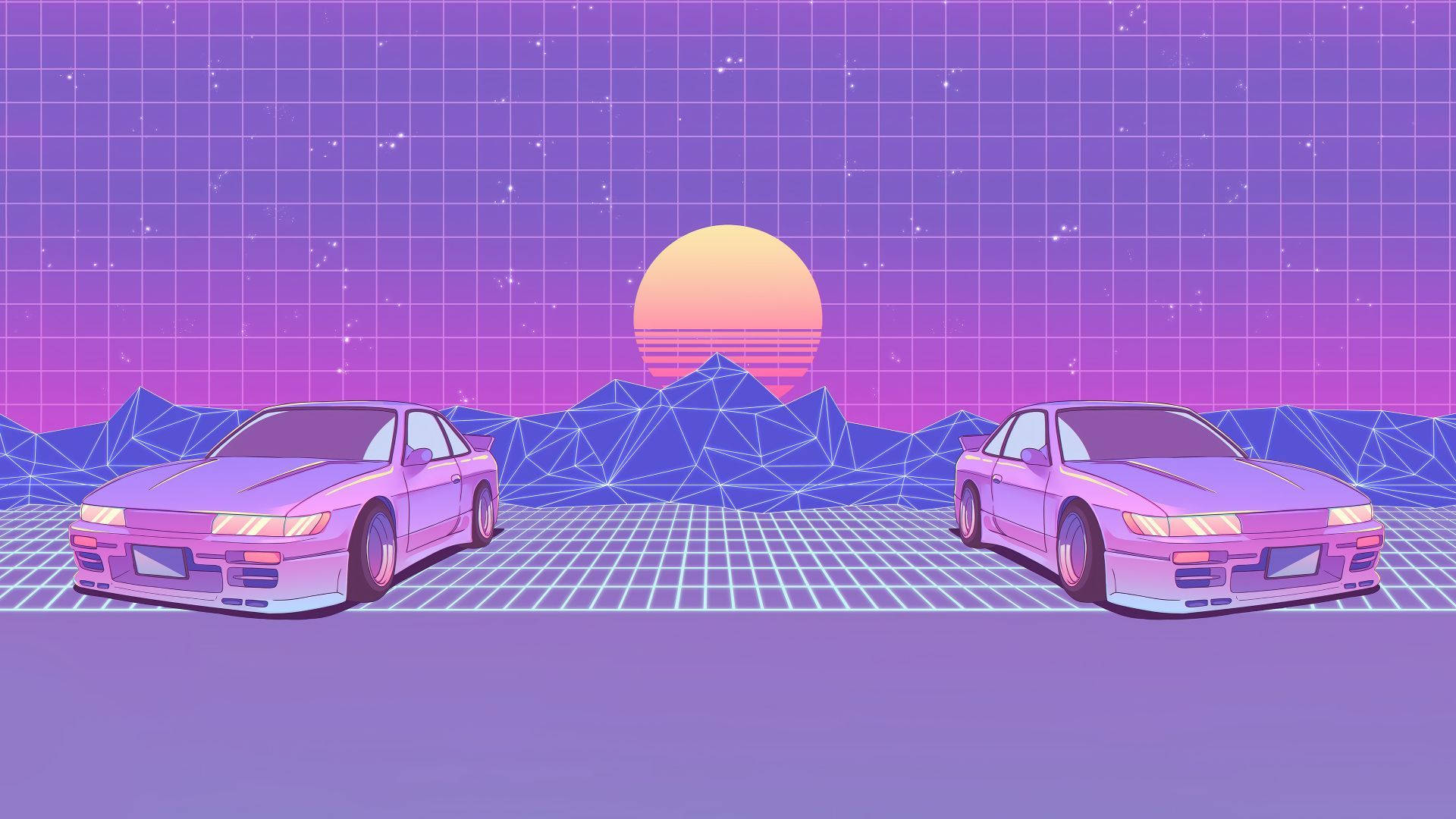 Αισθητική Synthwave JDM Ταπετσαρία
