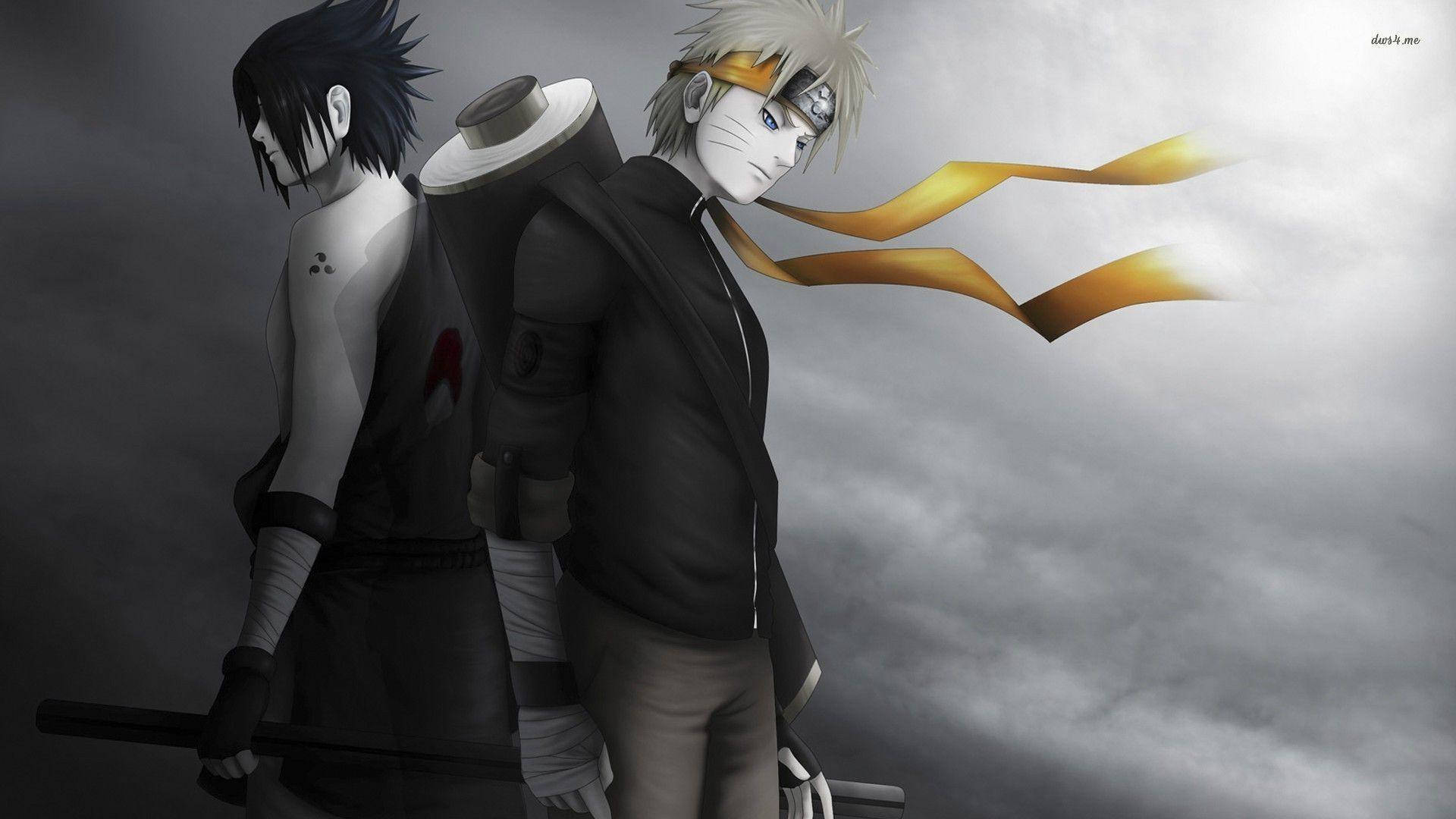 Αισθητική πόζα Sasuke και Naruto Ταπετσαρία