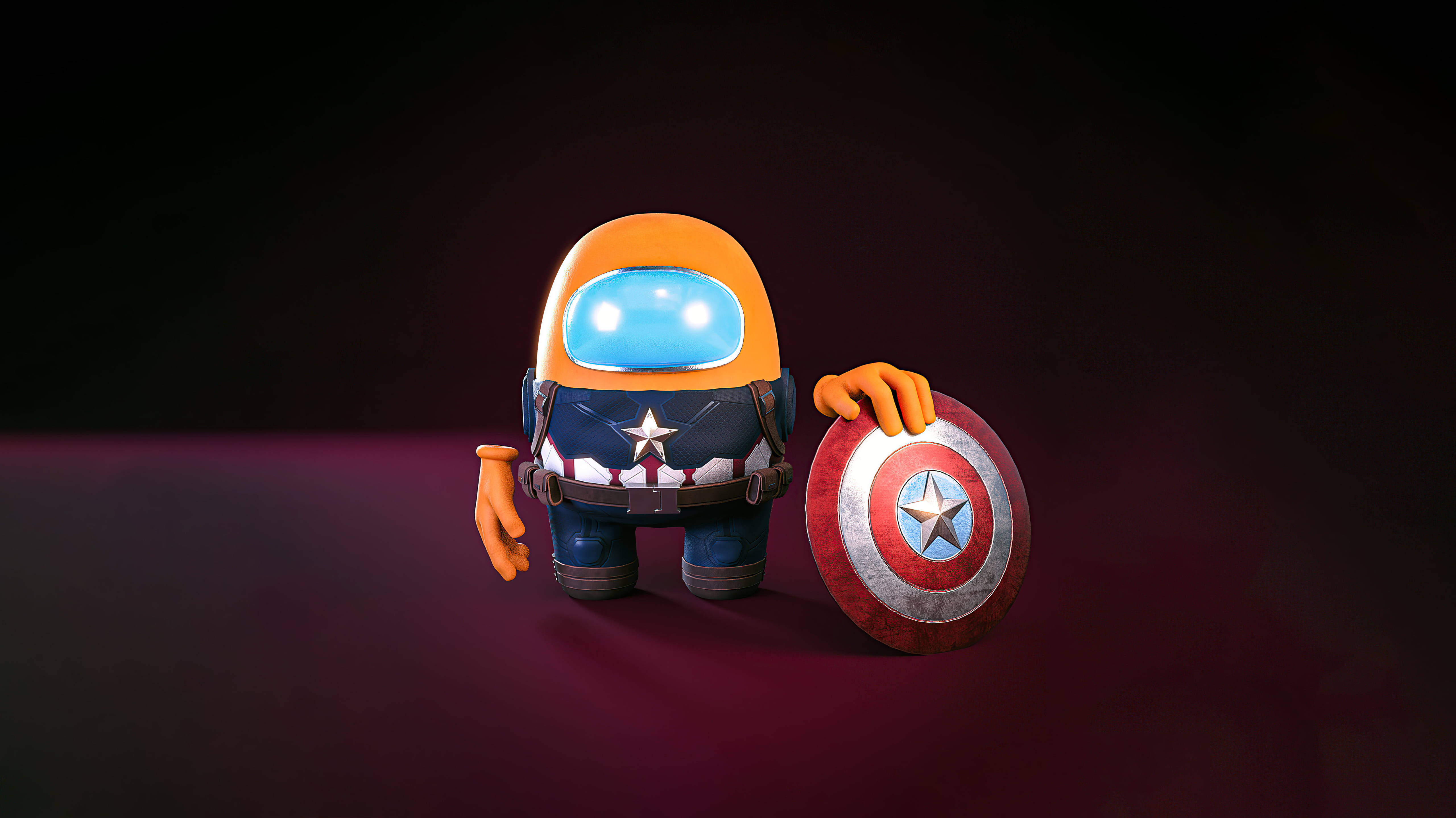 Αισθητική στολή Captain America του Among US Ταπετσαρία