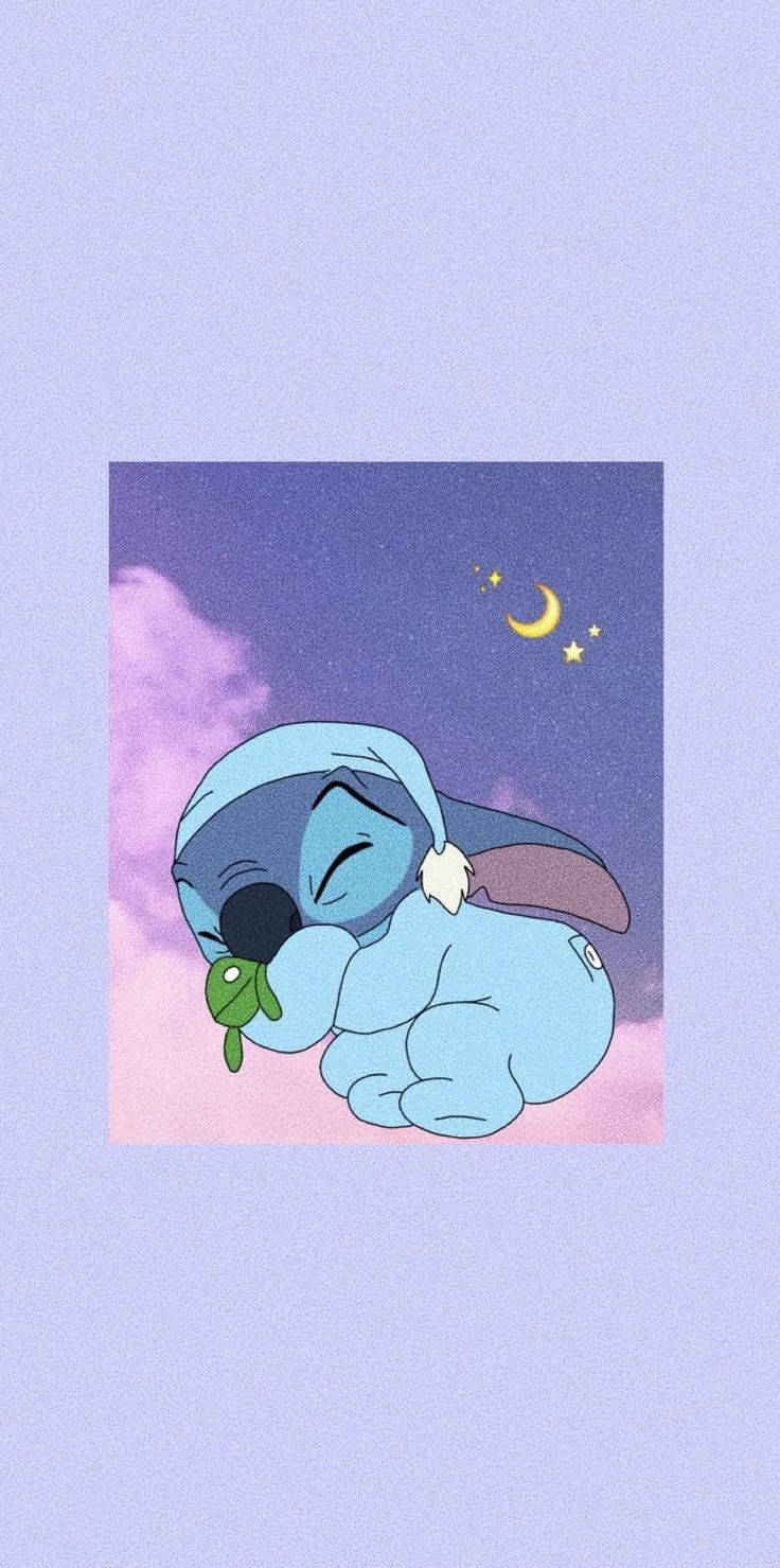 Αισθητικό Κινούμενο Σχέδιο Disney Stitch σε Σύννεφο Ταπετσαρία