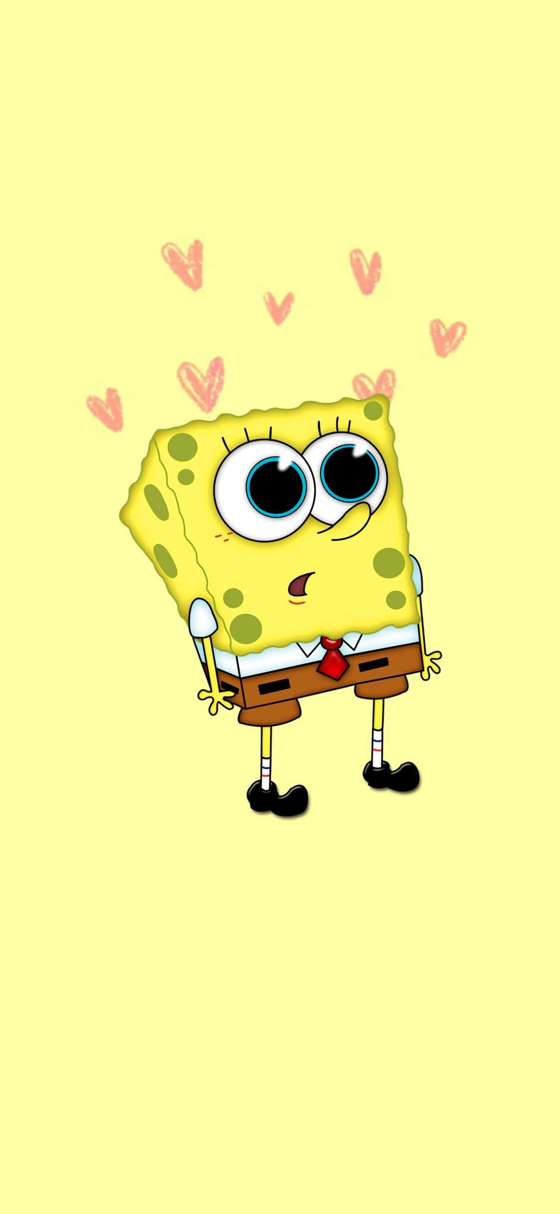 Αισθητικός SpongeBob με Μικρές Καρδιές Ταπετσαρία