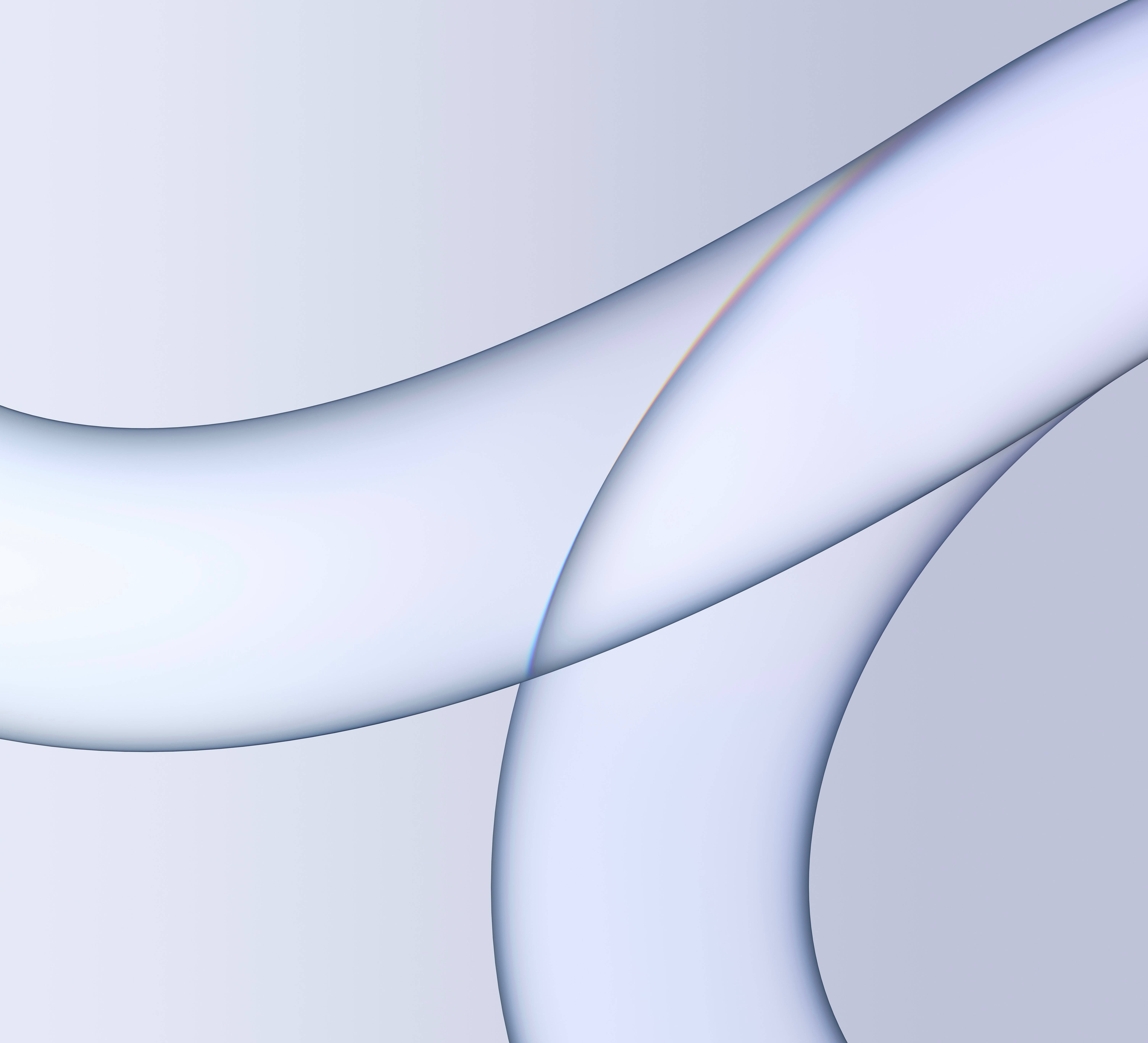 Ανοιχτό Ασημί Φόντο με Γραμμές iMac 4K Ταπετσαρία