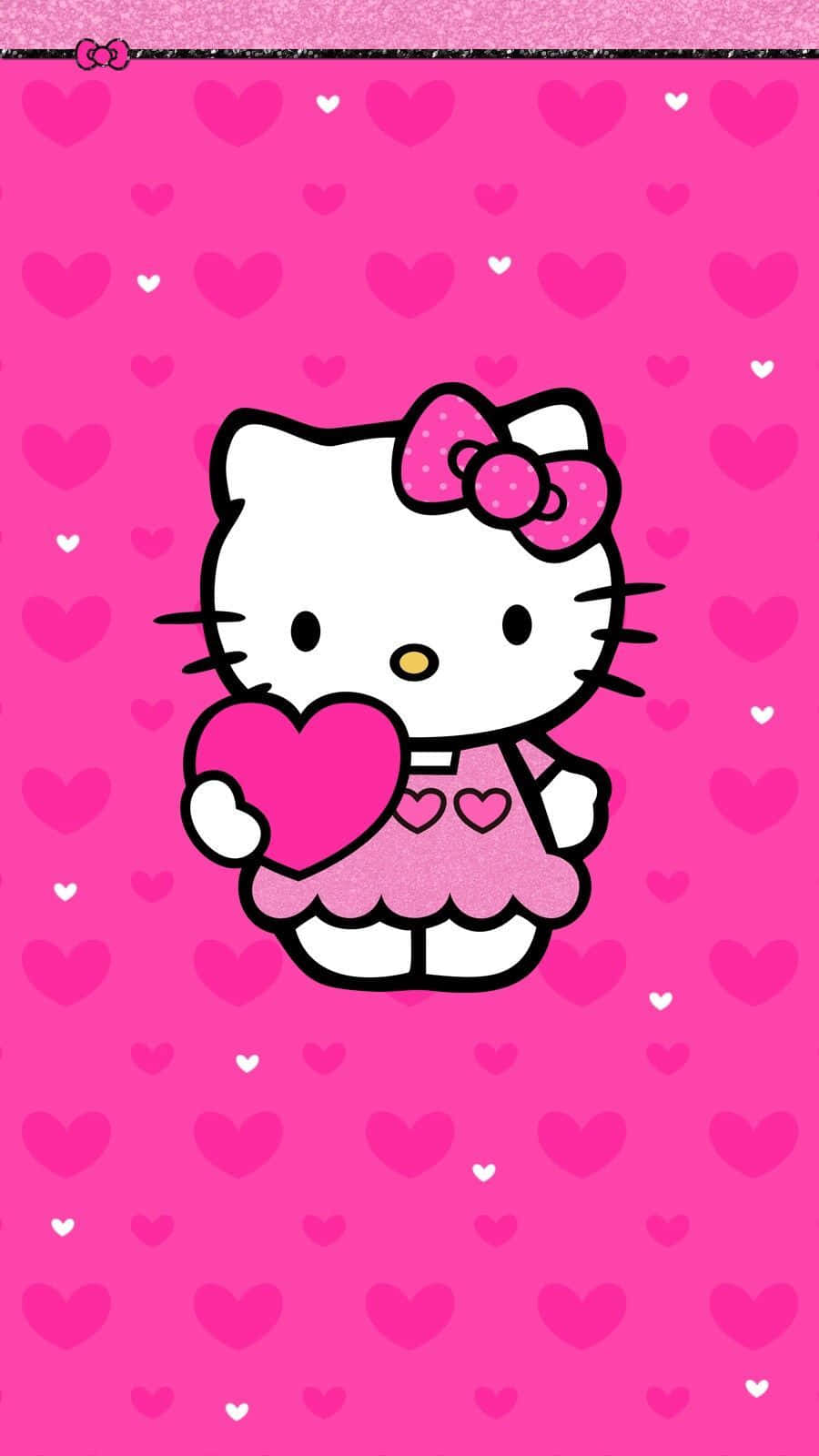 Αξιολάτρευτη Hello Kitty απολαμβάνει μια ζεστή καλοκαιρινή μέρα Ταπετσαρία