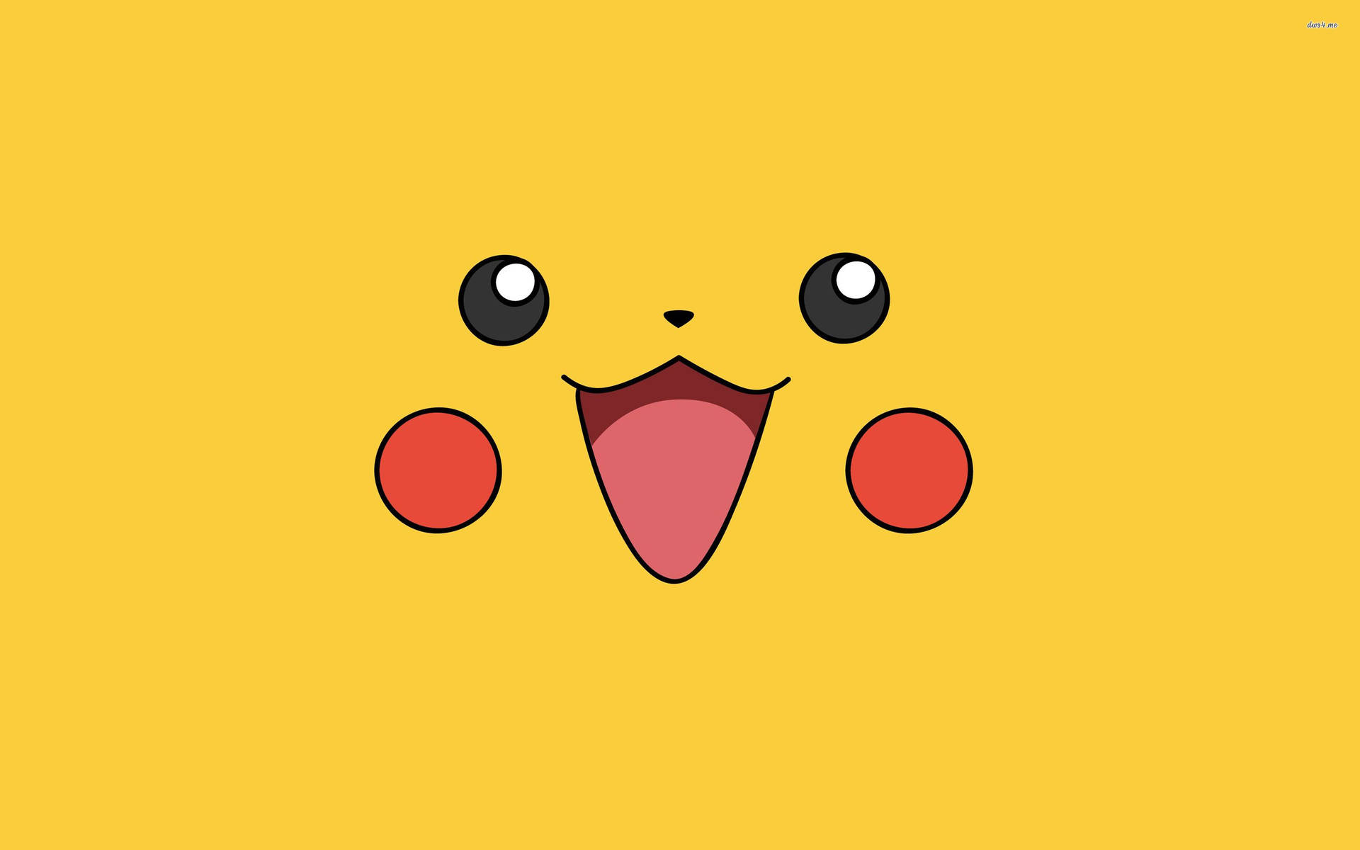 Χαριτωμένο κίτρινο Pikachu που χαμογελά σε ταπετσαρία anime Pokemon. — Pokemon Ταπετσαρία