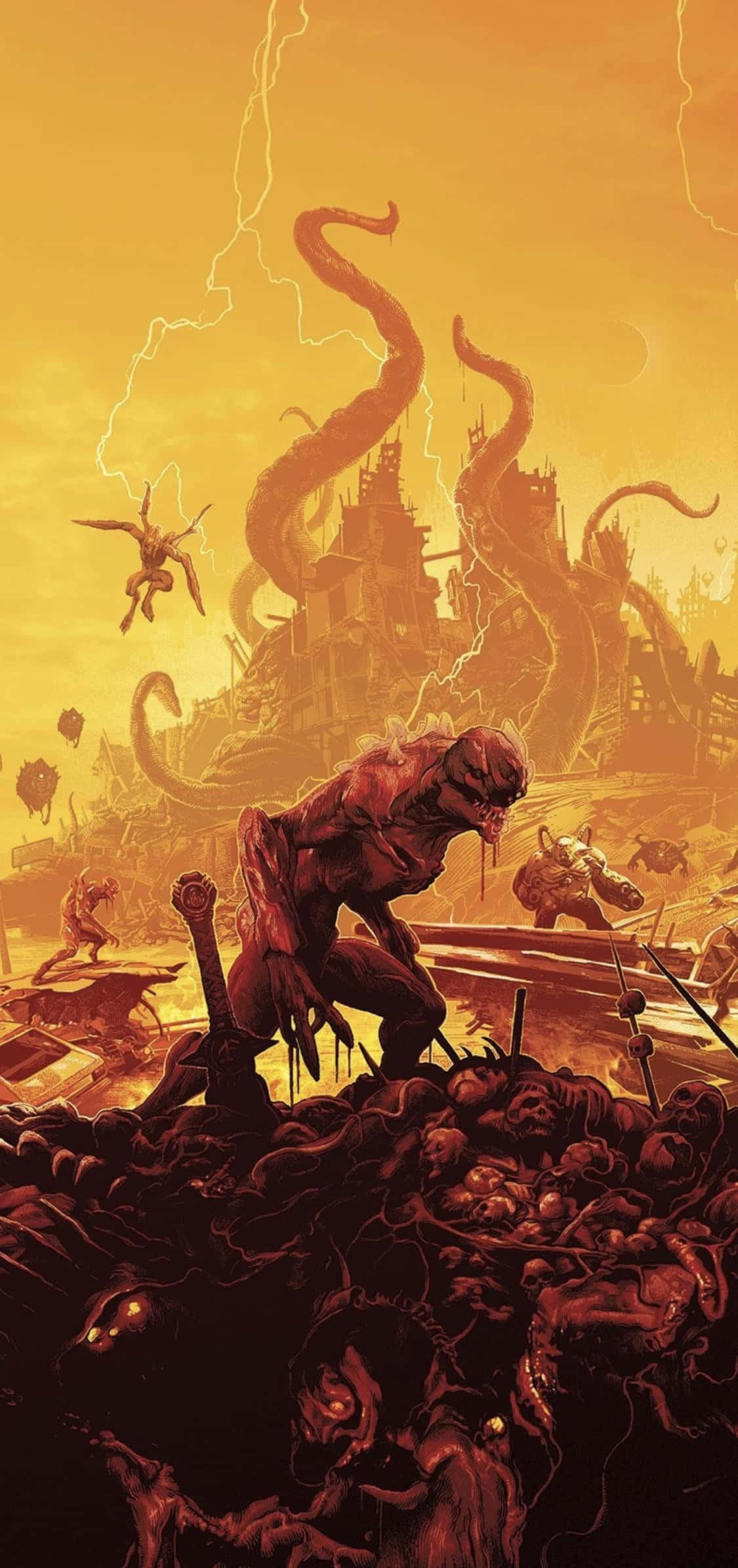 Αξιοποίησε τη δύναμη του DOOM Slayer για να πολεμήσεις μέσα από τον κάτω κόσμο Ταπετσαρία