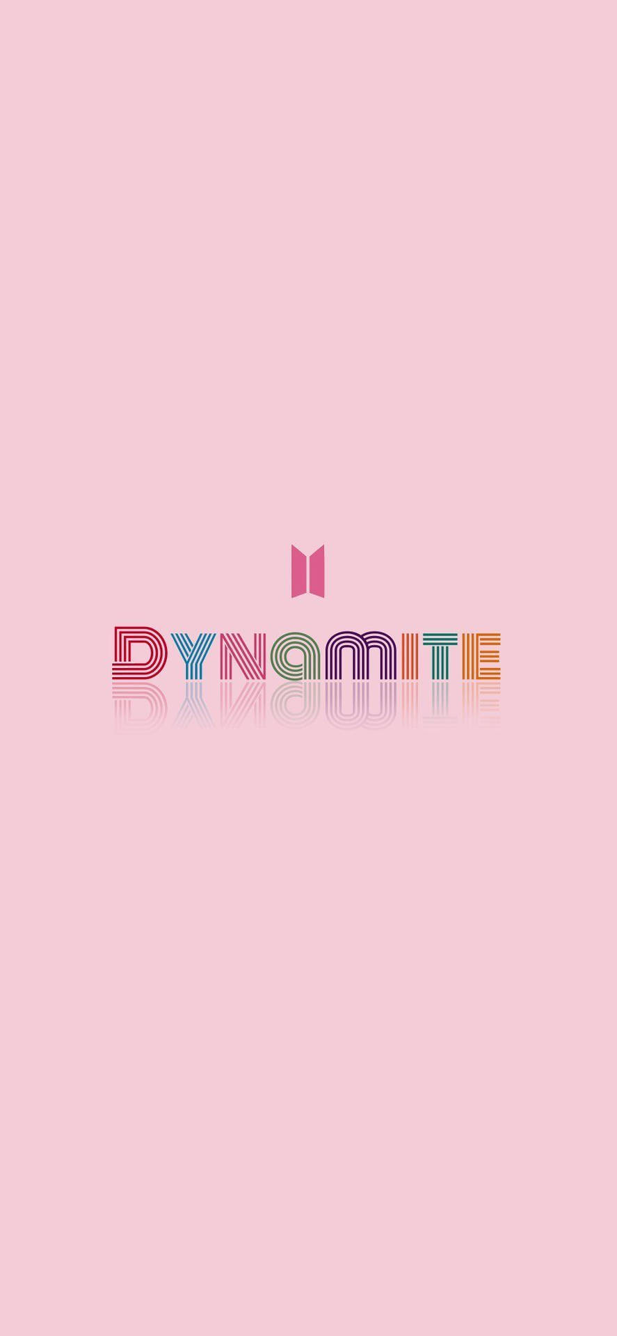 Απλό Ροζ Λογότυπο BTS Dynamite — Bts λογότυπο GIF Ταπετσαρία
