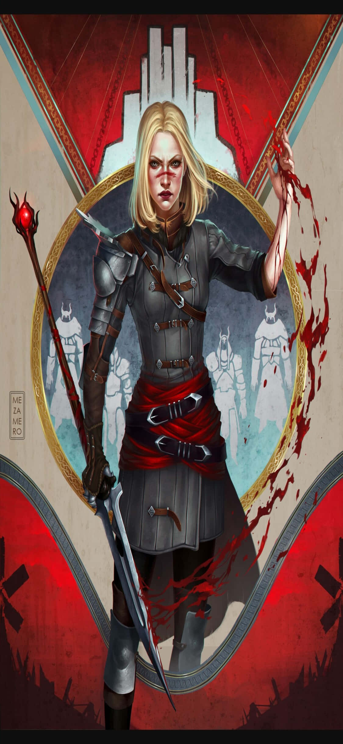 Απολαύστε την περιπέτεια του Dragon Age καθώς εξερευνάτε το νέο iPhone Xs Ταπετσαρία