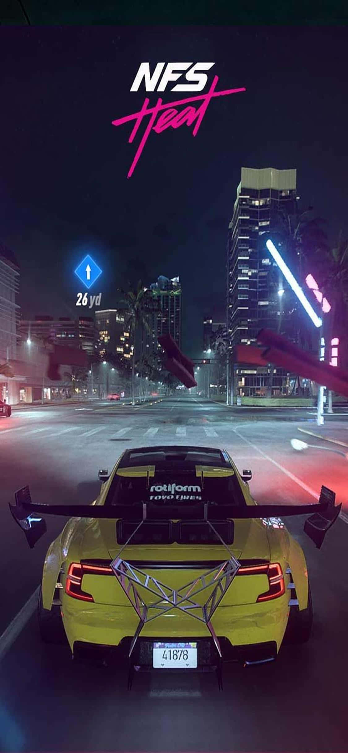 Απολαύστε μια συναρπαστική βόλτα με το Need for Speed Heat στο iPhone Xs σας Ταπετσαρία