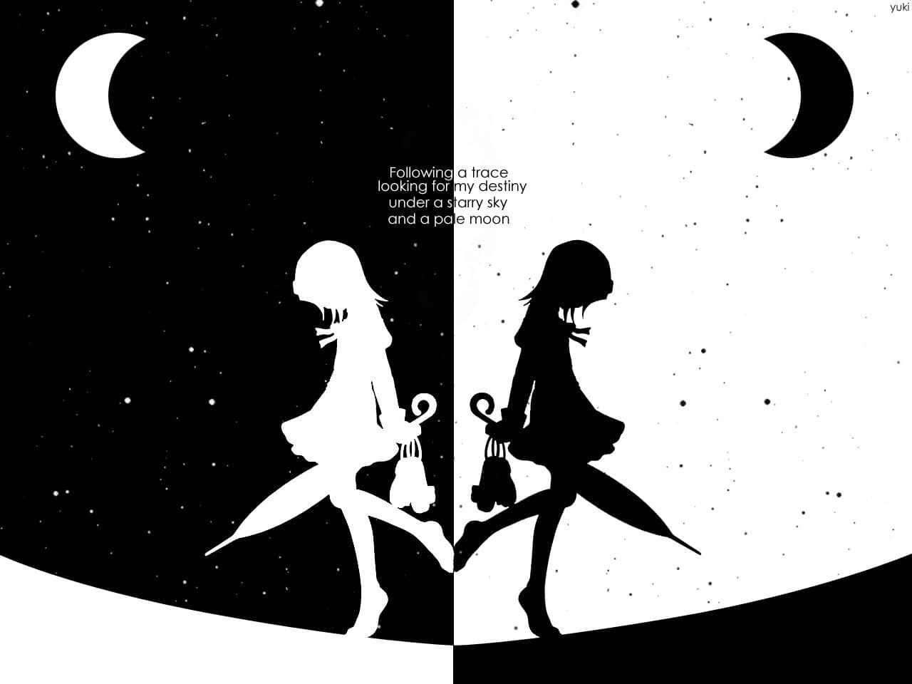 Ασπρόμαυρο Anime Aesthetic PC Ταπετσαρία