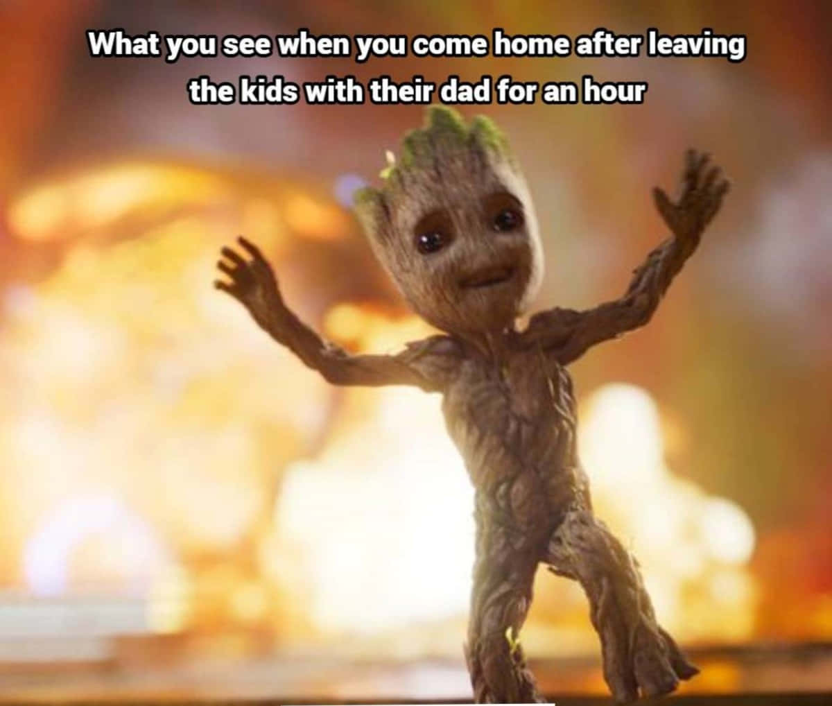 Αστεία Marvel Meme Φύλακες του Γαλαξία Groot Έκρηξη Εικόνα Ταπετσαρία