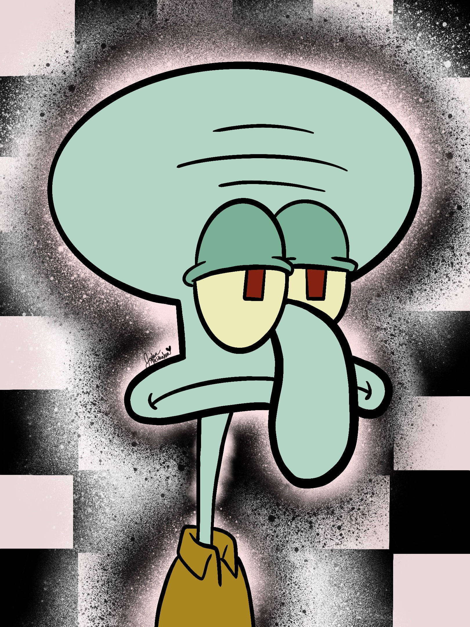 Αστείο Αισθητικό Βαριεστημένος Squidward Ταπετσαρία