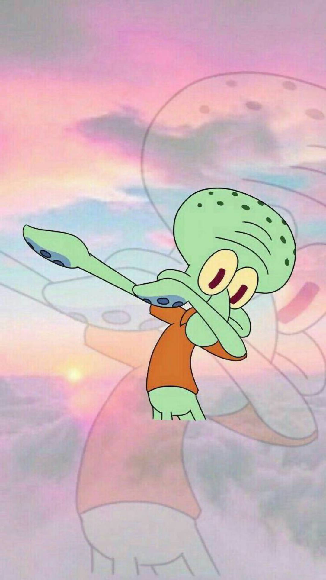 Αστείος Αισθητικός Squidward που Κάνει Dab Ταπετσαρία