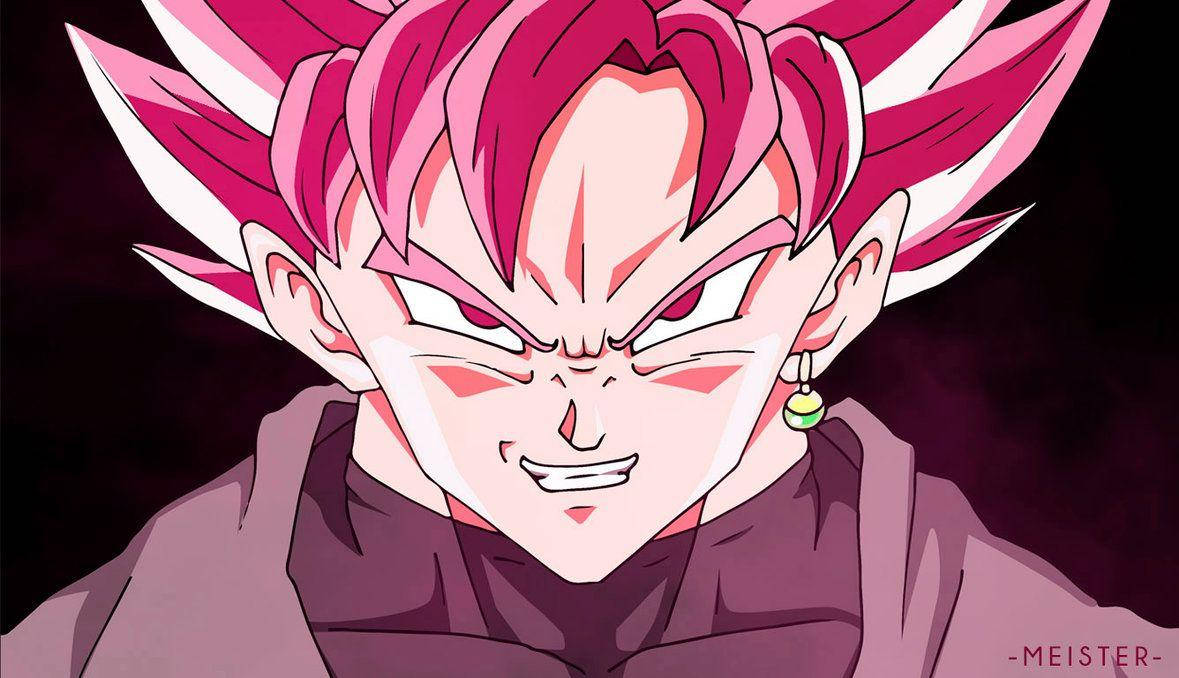 Ατρόμητος Μαύρος Goku που Απελευθερώνει Σκοτεινή Ενέργεια Ταπετσαρία