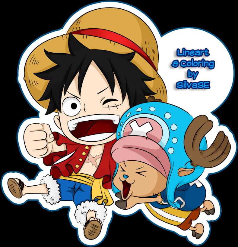 Αυτοκόλλητο Κινούμενης Εικόνας Luffy και Chopper Ταπετσαρία