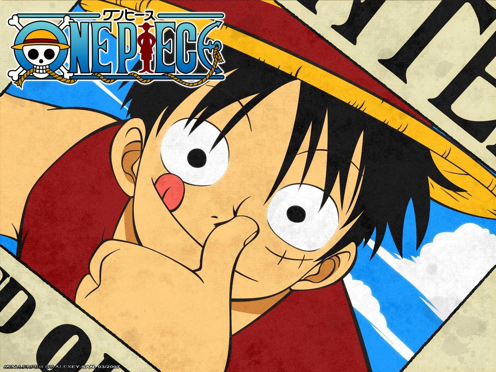 Αφίσα Καταζητείται Luffy One Piece Desktop Ταπετσαρία