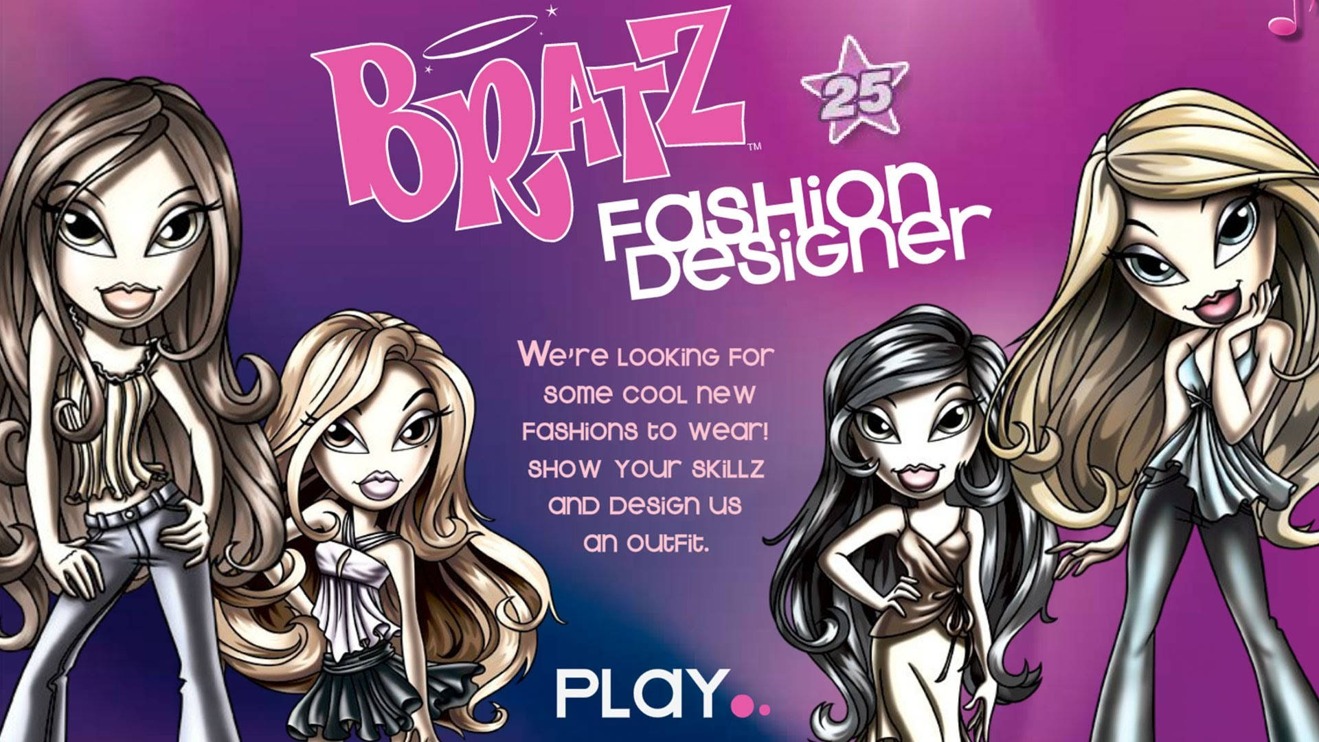 Αφίσα μόδας Bratz με αισθητική παιχνιδιού Ταπετσαρία