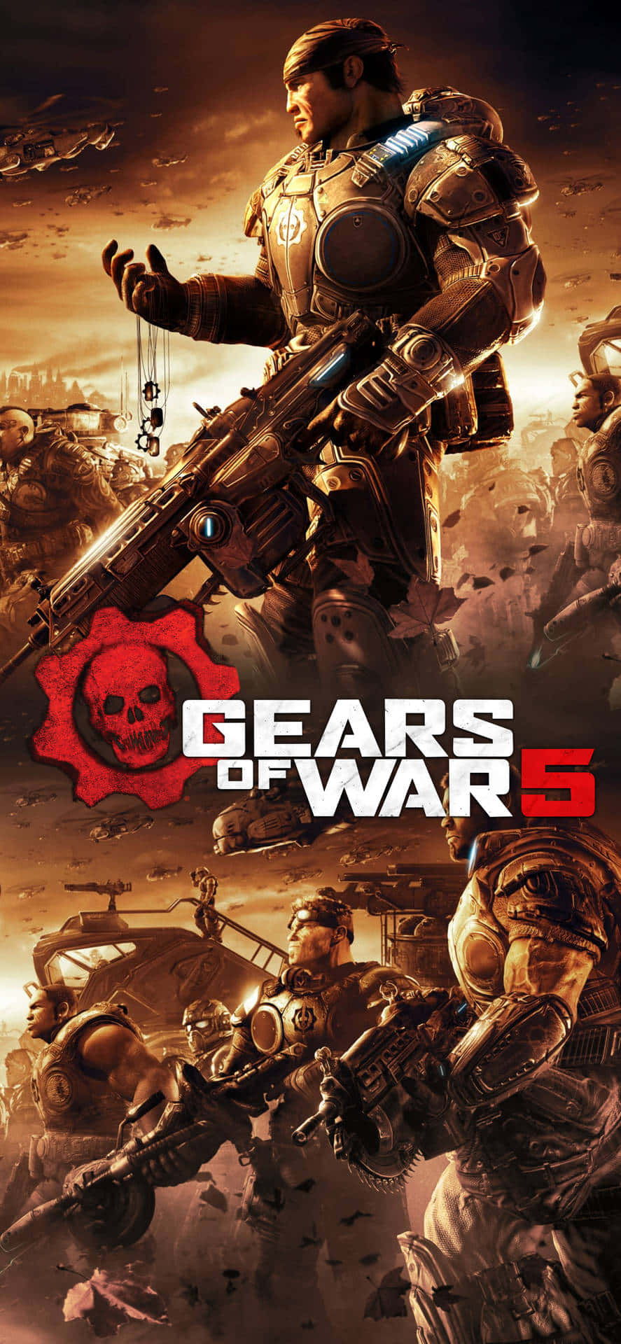 Αφίσα Πολλών Χαρακτήρων iPhone XS Gears Of War 5 Φόντο Ταπετσαρία
