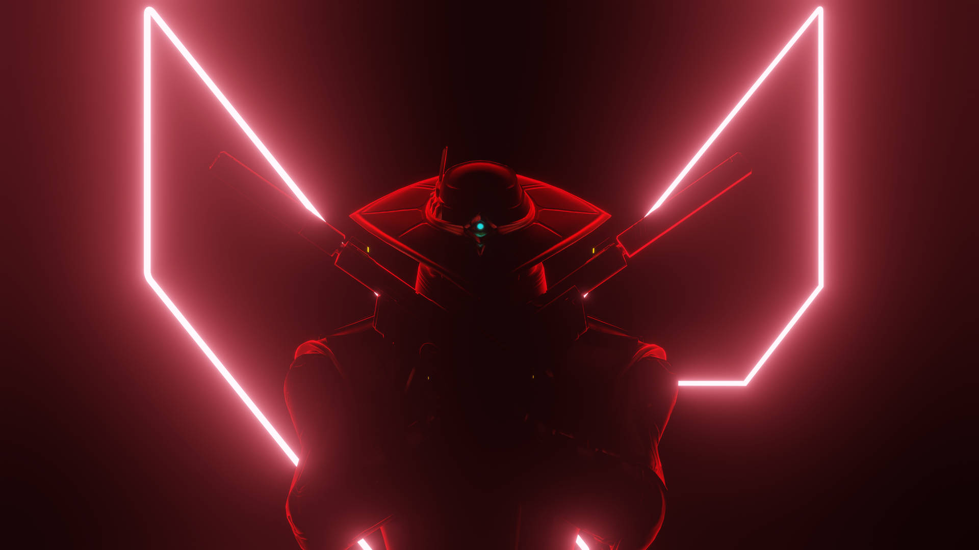 Valorant Cypher ταπετσαρία με φως νέον — Valorant Ταπετσαρία