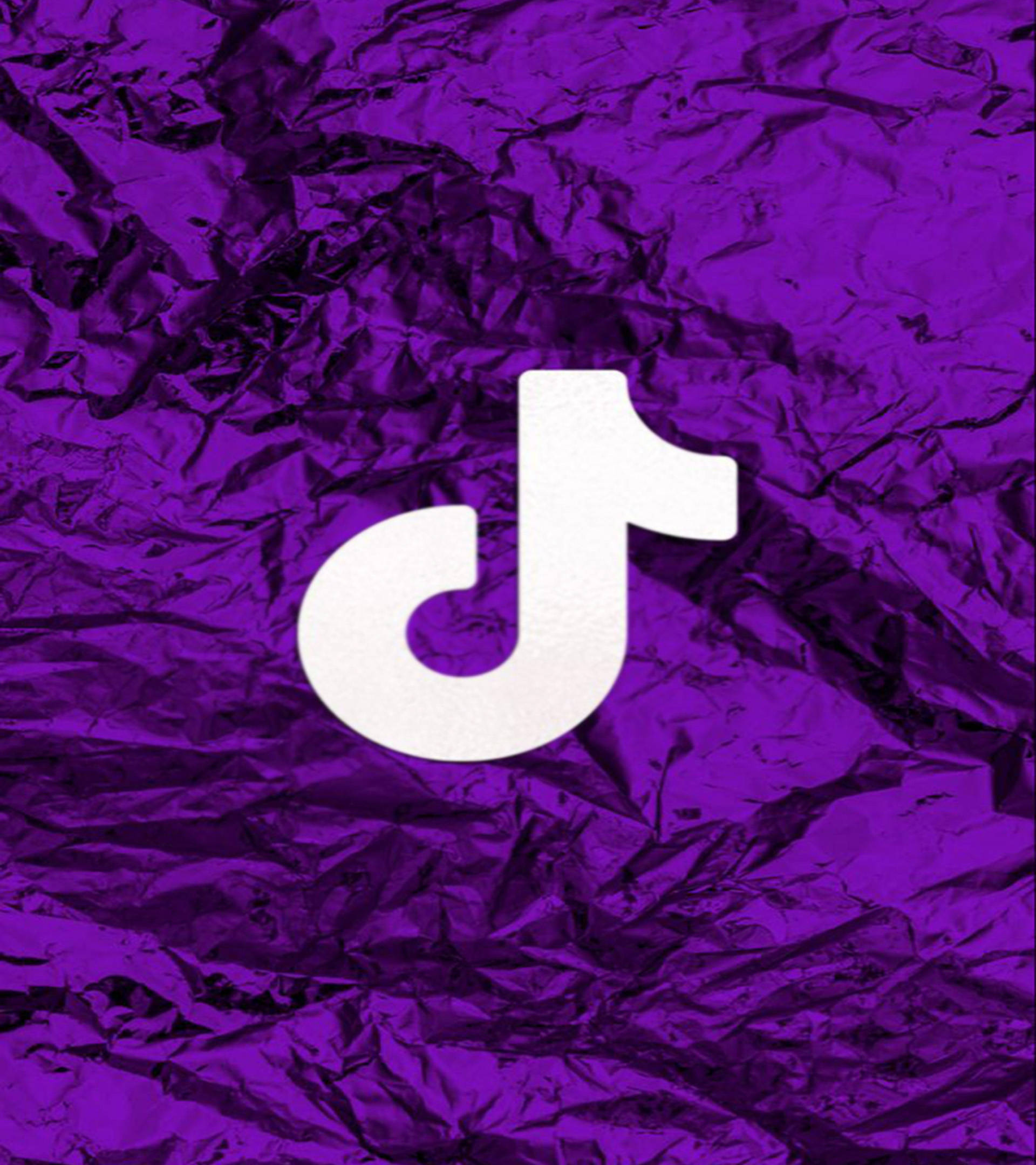 Βαθύ Μωβ Δίπλωμα Υφάσματος με Λογότυπο TikTok Ταπετσαρία