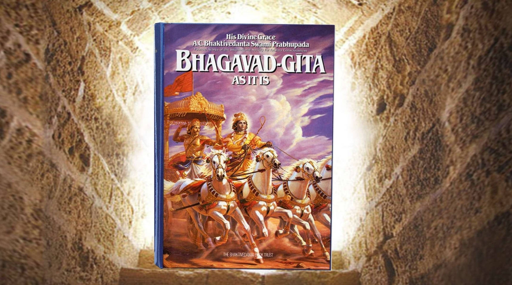 Βιβλίο Bhagavad Gita Πάνω σε Πέτρα Ταπετσαρία