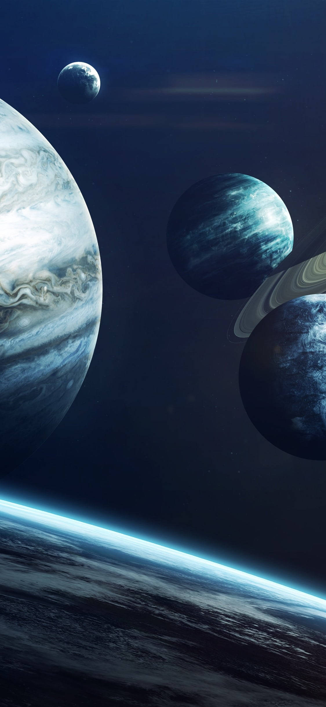 Βυθιστείτε στην Κομψότητα του iPhone Xs Planet Ταπετσαρία