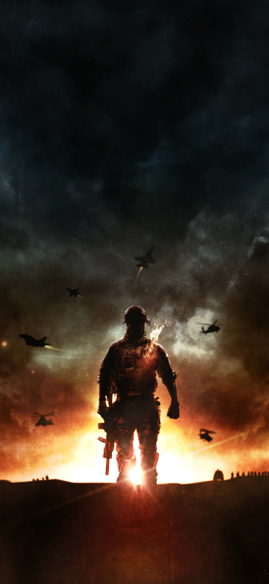 Βυθιστείτε στον έντονο κόσμο του Battlefield 4 στο iPhone X σας Ταπετσαρία