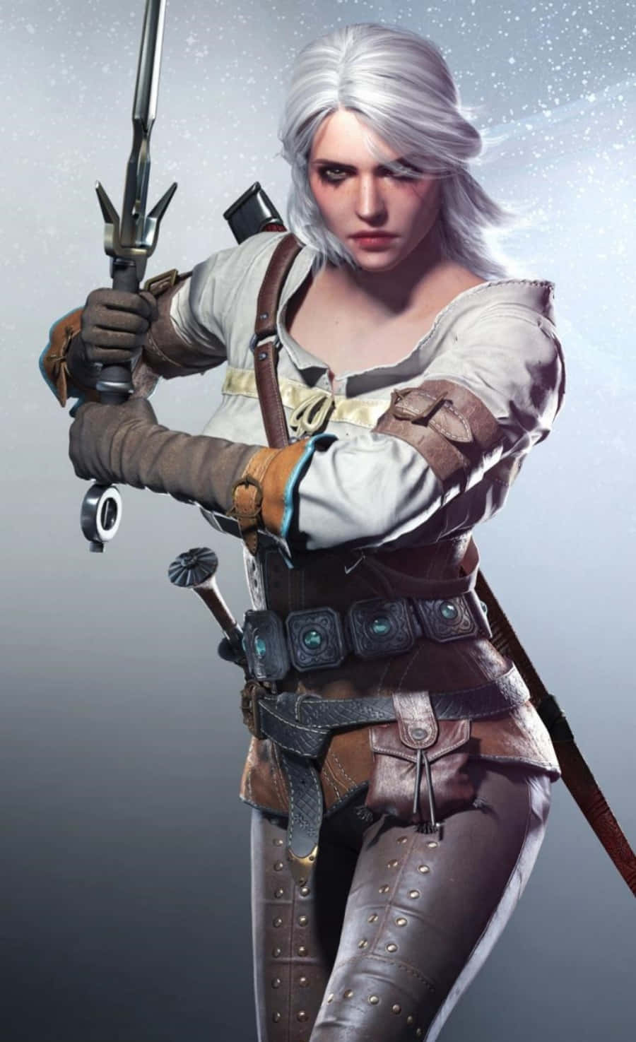 Γενναία Ciri με Σπαθί Witcher 3 Τηλέφωνο Ταπετσαρία