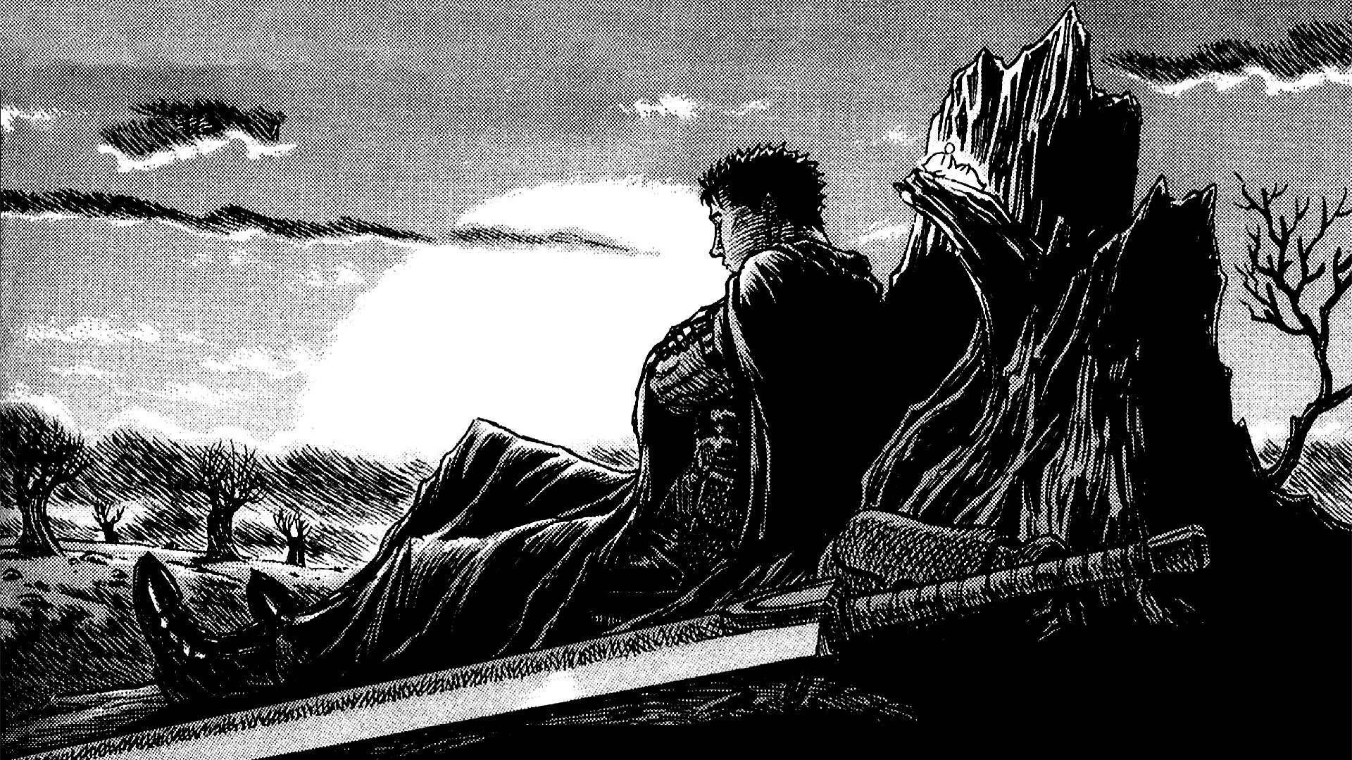 Berserk Guts — Σκοτεινό anime GIF Ταπετσαρία