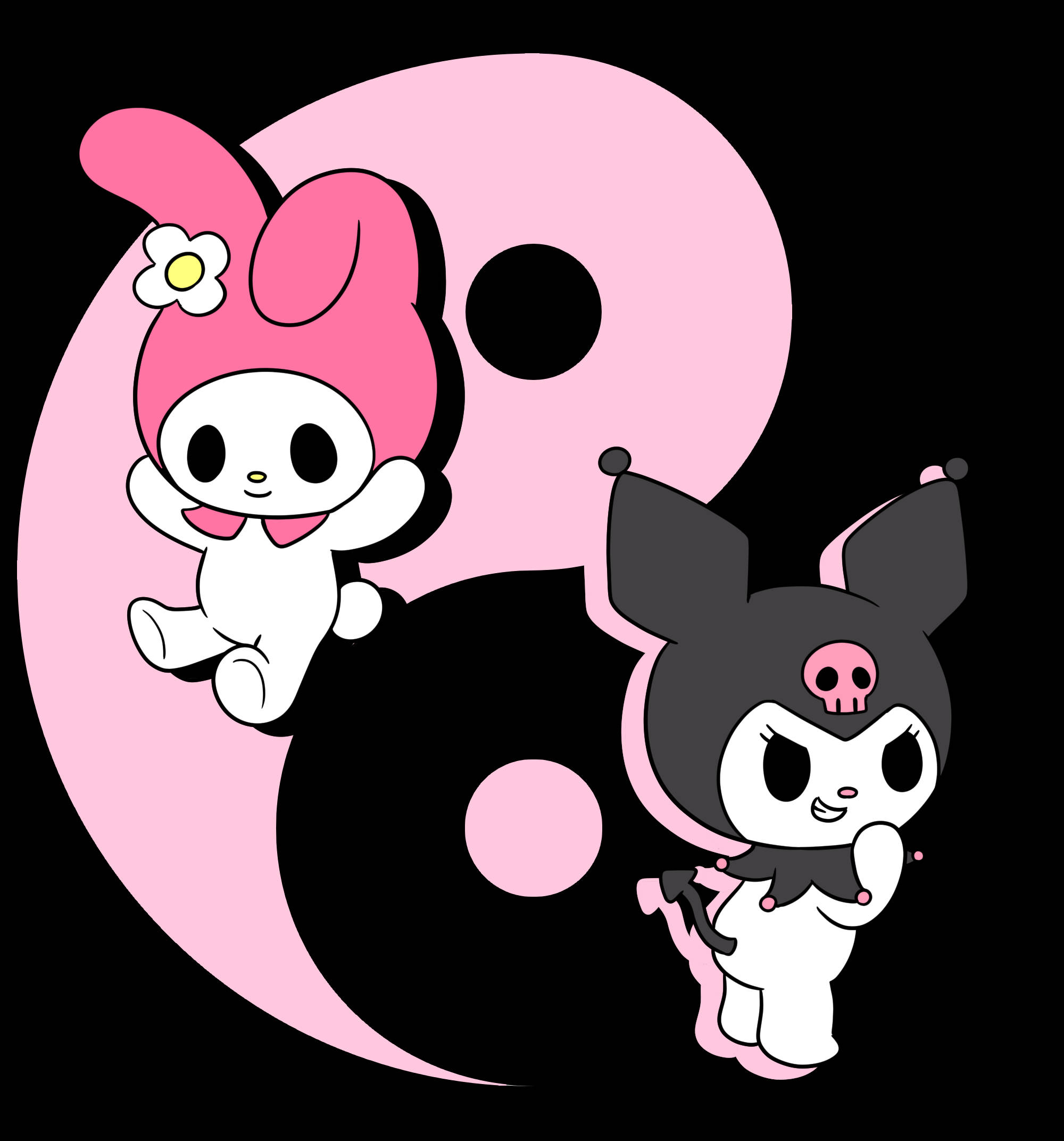 Γιν Γιανγκ Kuromi και Melody Ταπετσαρία