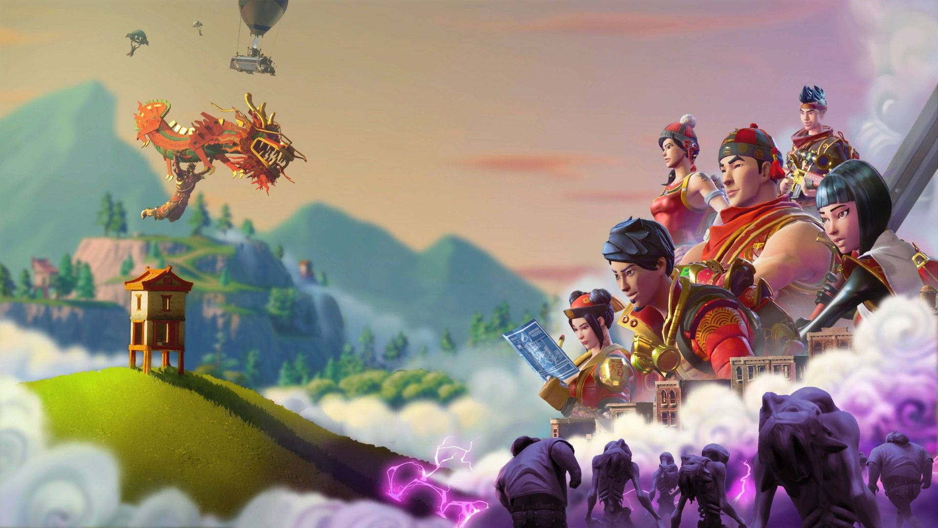 Ταπετσαρία Fortnite HD με θέμα την Κινεζική Πρωτοχρονιά. — Fortnite Ταπετσαρία
