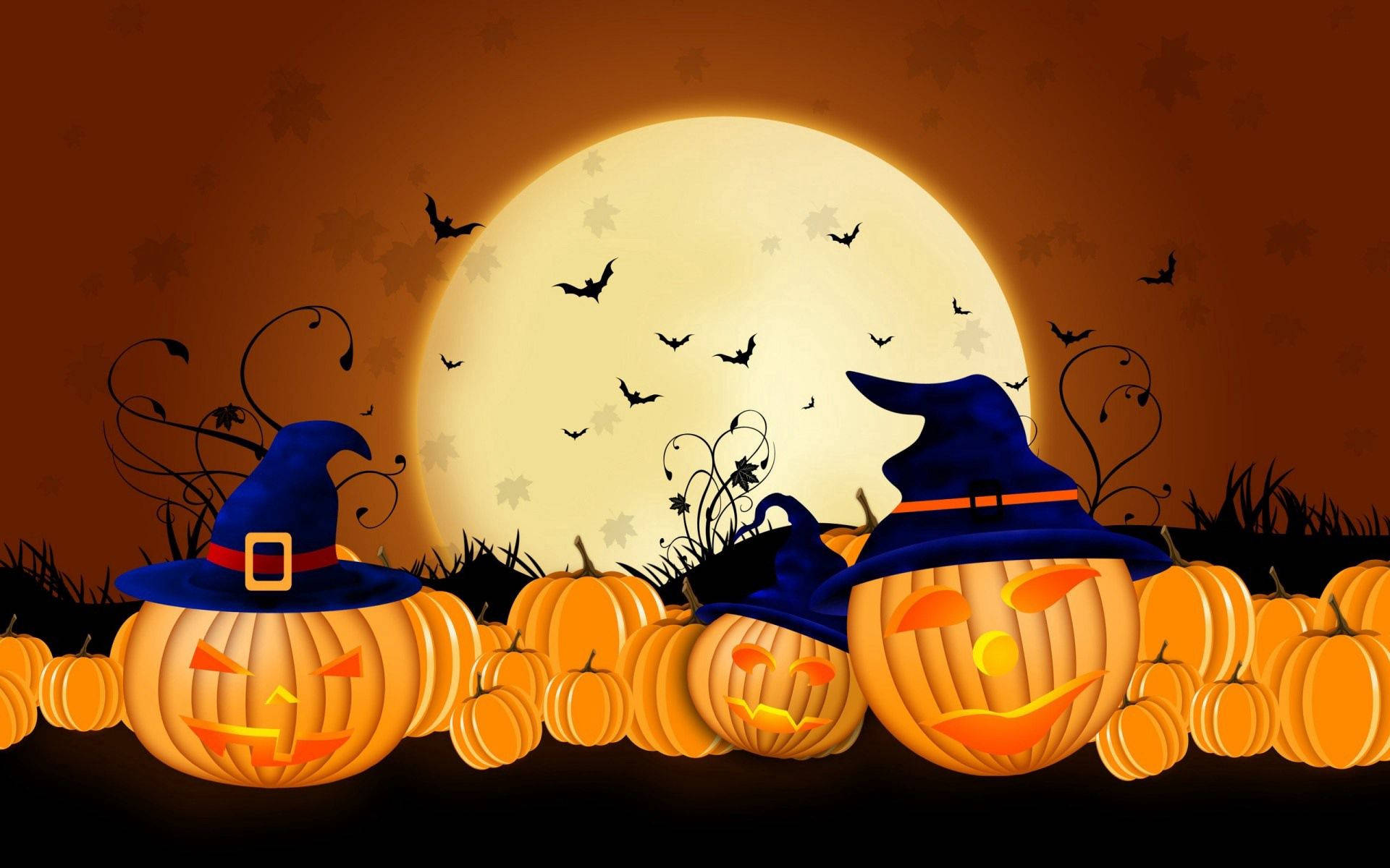 Γιορτάστε τη Μαγεία του Halloween με Πολύχρωμες Κολοκύθες! Ταπετσαρία