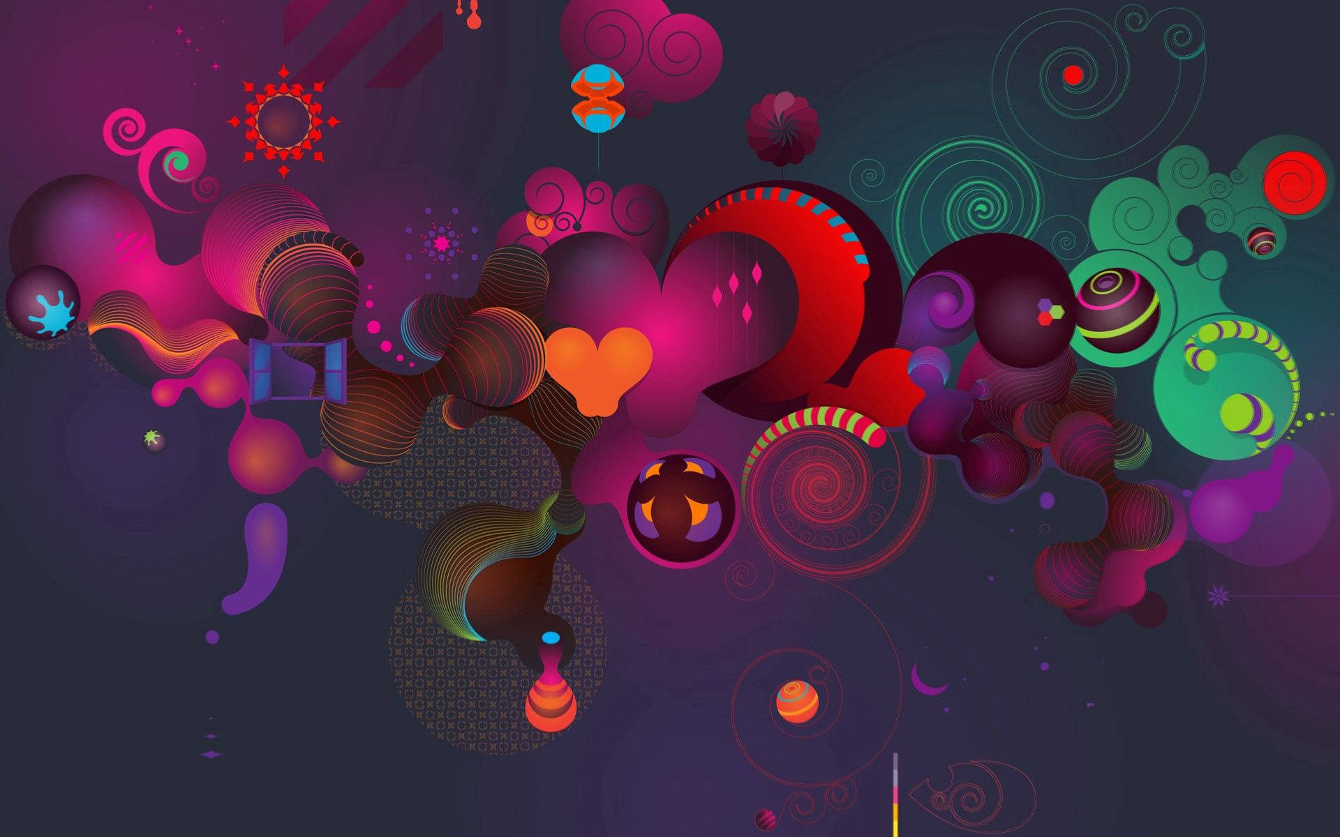 Πολύχρωμη μπογιά που σχηματίζει διαφορετικά αφηρημένα σχήματα και σχέδια αγάπης. — Αγάπη Ταπετσαρία