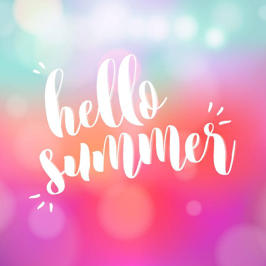 Γκρέιντιεντ Γραφικό Hello Summer Ταπετσαρία