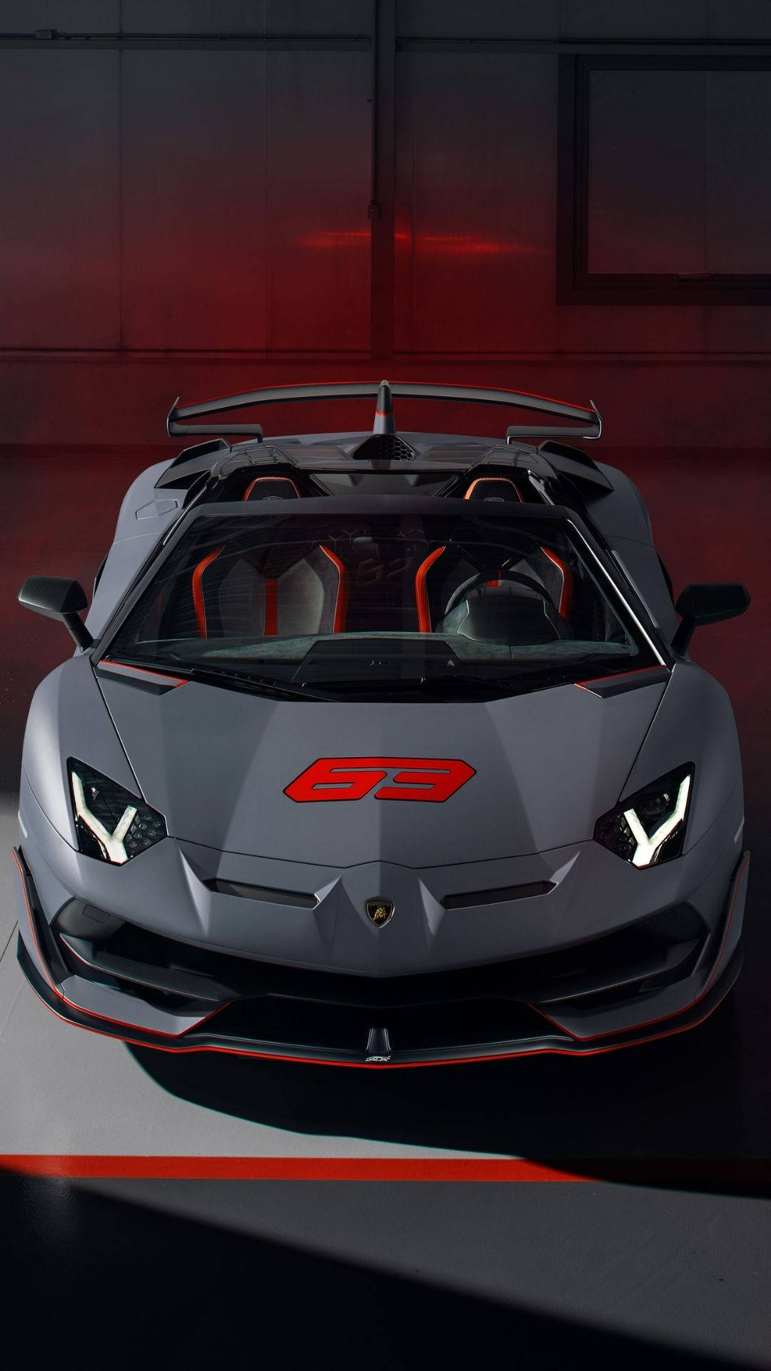 Γκρι Lamborghini Aventador SVJ Ταπετσαρία