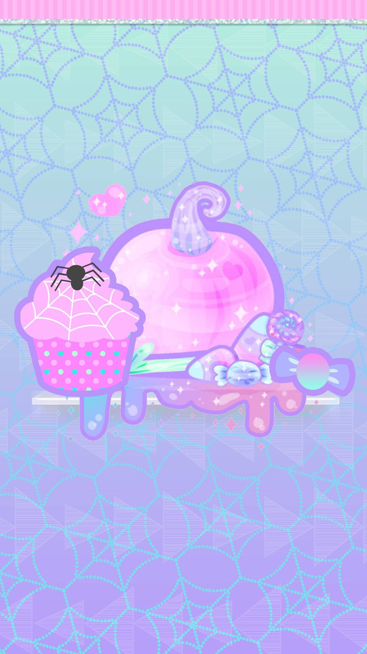 Γλυκά Halloween Kawaii Ταπετσαρία