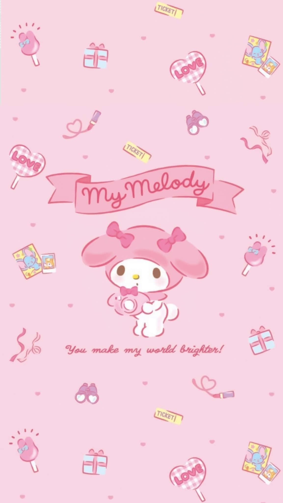 Γλυκιά My Melody Sanrio Κινούμενος Χαρακτήρας Ταπετσαρία