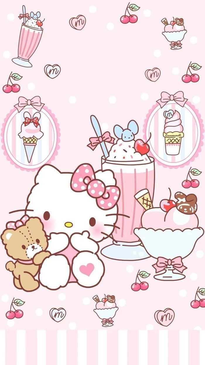 Γλυκιά Αισθητική Hello Kitty Ταπετσαρία